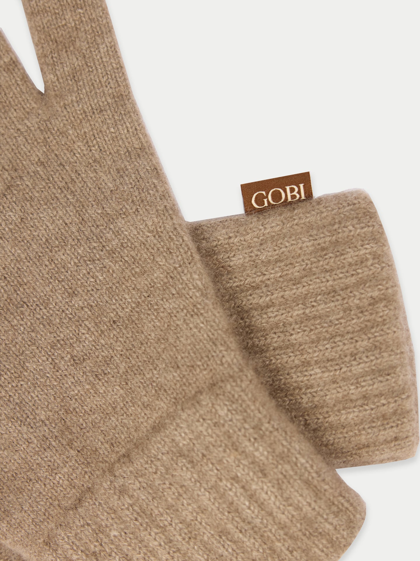 Essential Knit Cashmere Gloves Taupe - Gobi Cashmere