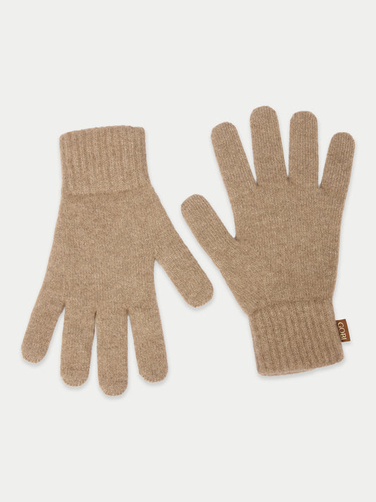 Essential Knit Cashmere Gloves Taupe - Gobi Cashmere