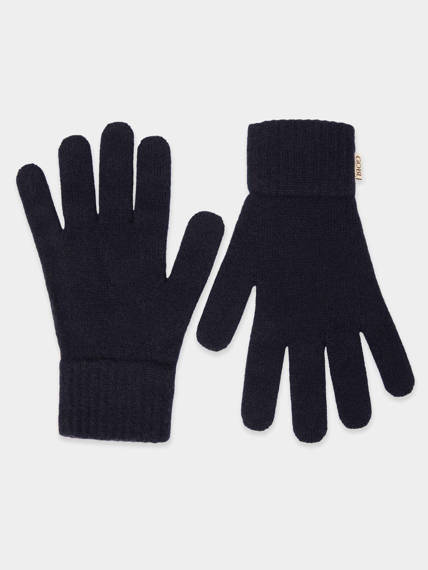Essential Knit Cashmere Gloves Black - Gobi Cashmere
