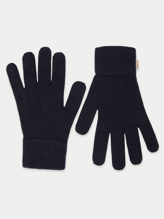 Essential Knit Cashmere Gloves Black - Gobi Cashmere
