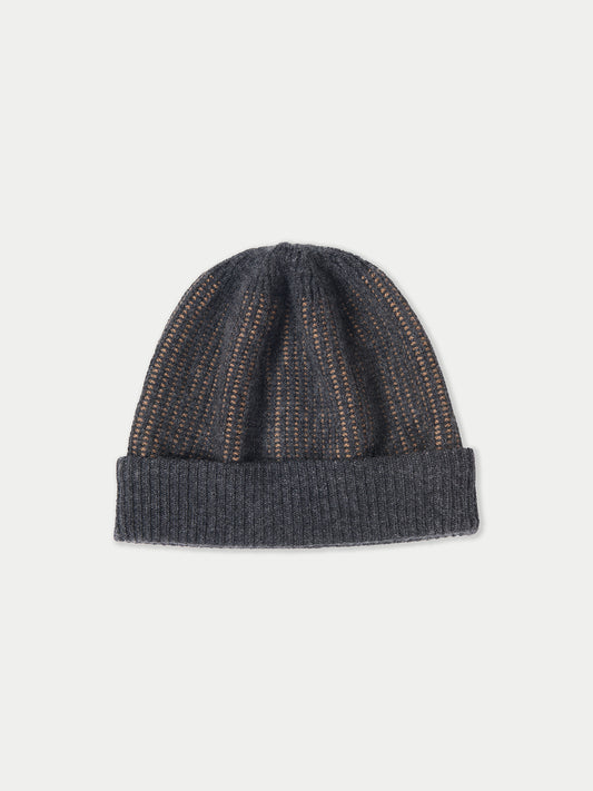 Cashmere Ribbed Knit Hat