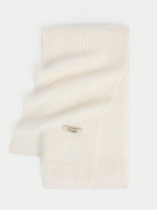 Wide Rib Knit Scarf