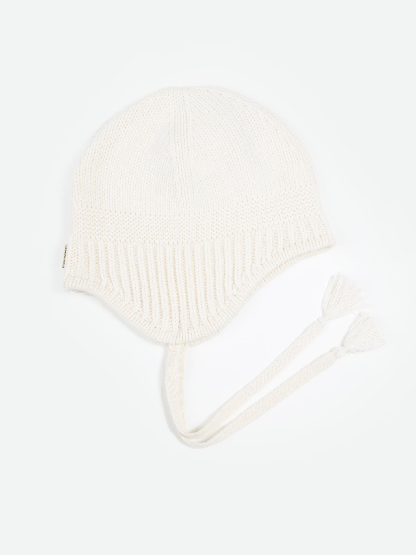 Ultimate Warmth Knit Tie Hat White - Gobi Cashmere