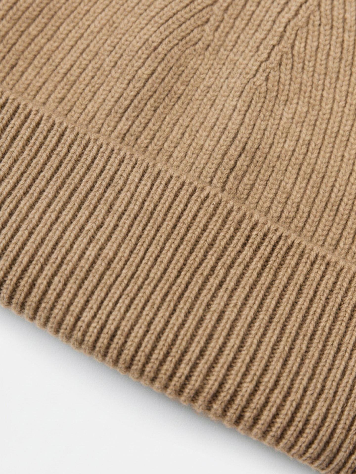 Ribbed Chunky Beanie Taupe - Gobi Cashmere