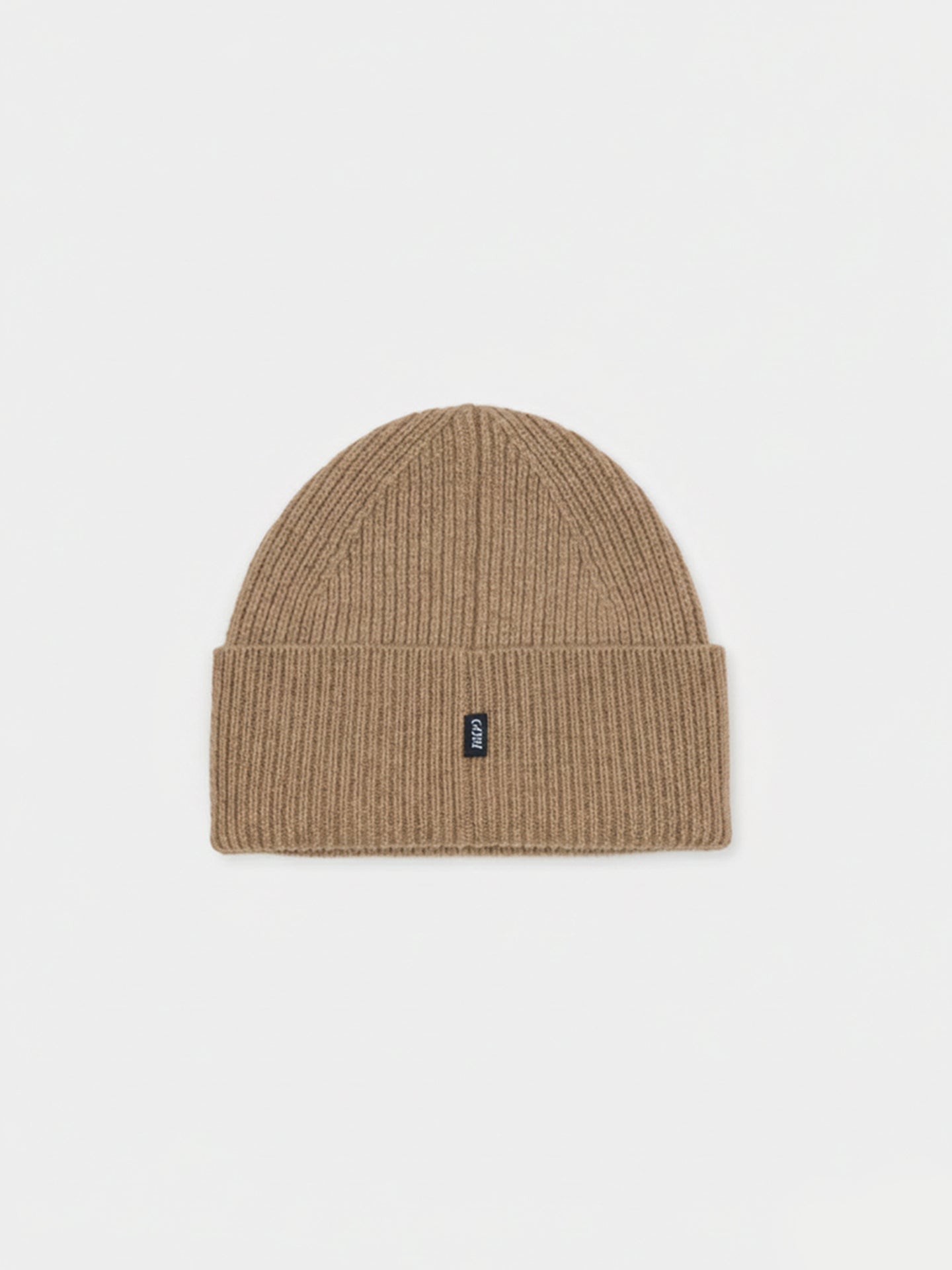Ribbed Chunky Beanie Taupe - Gobi Cashmere