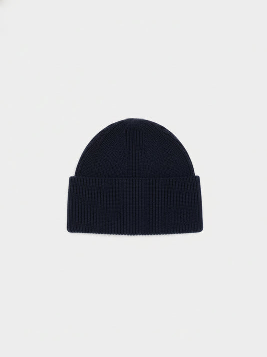 Ribbed Chunky Beanie Navy Blazer - Gobi Cashmere