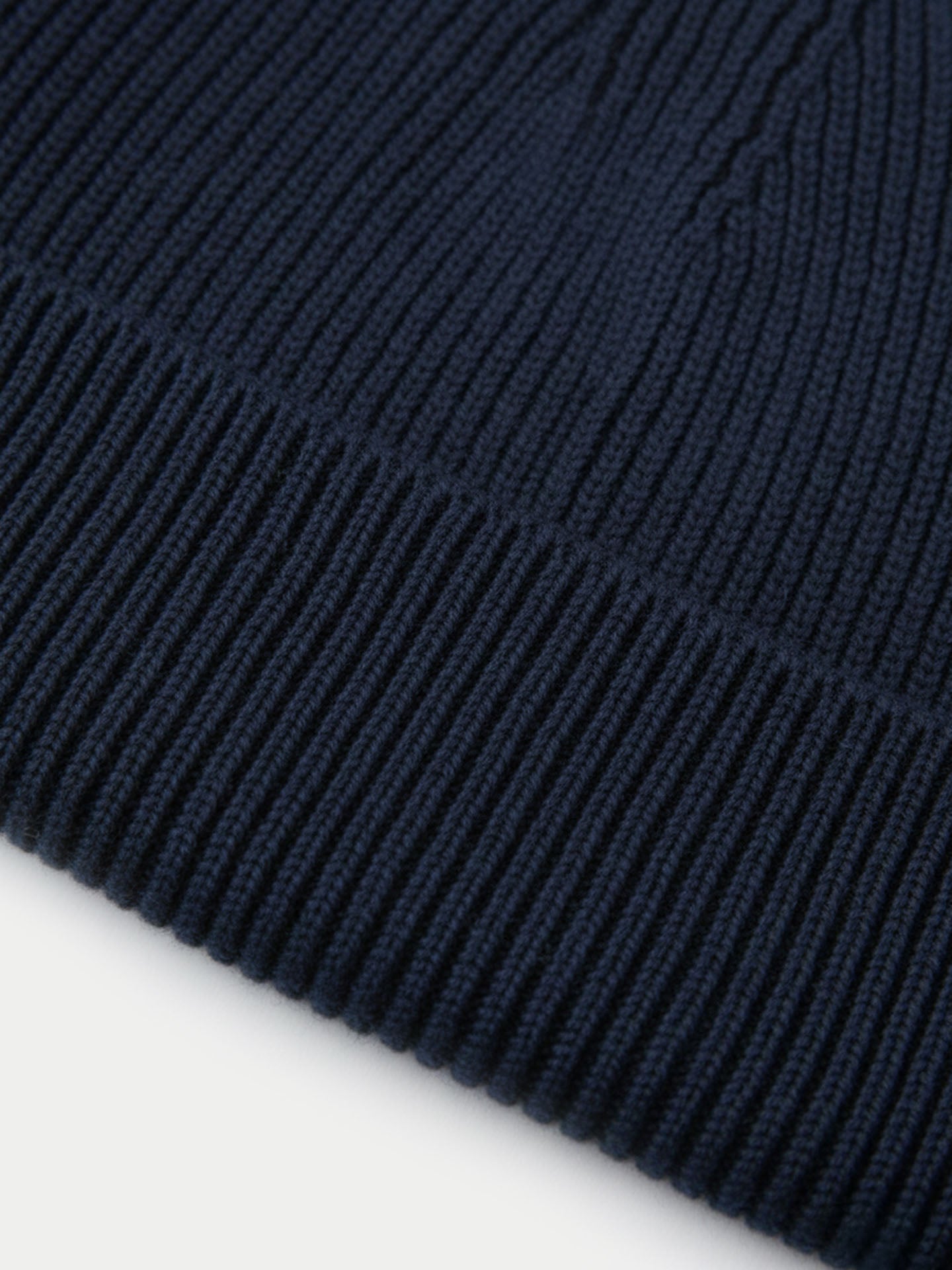 Ribbed Chunky Beanie Navy Blazer - Gobi Cashmere