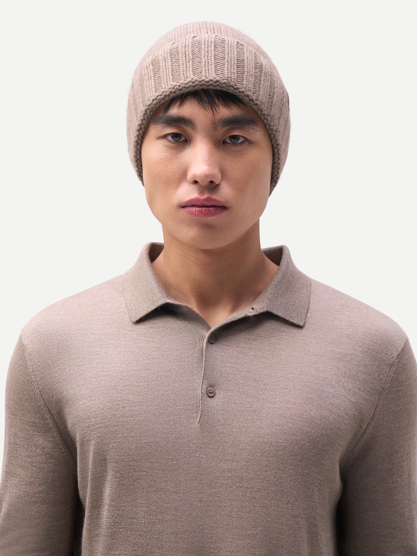 Organic Colour Unisex Beanie Taupe - Gobi Cashmere