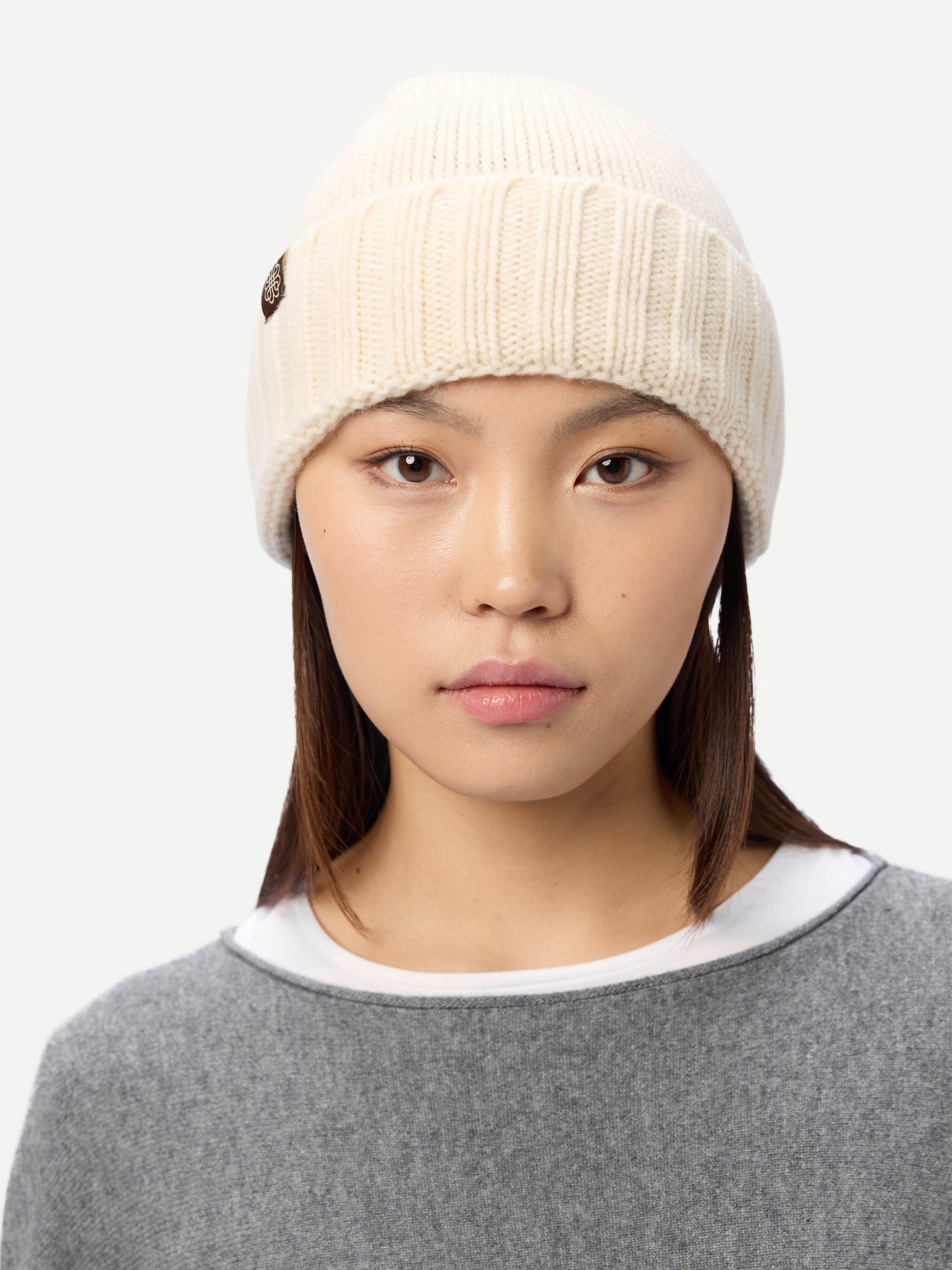 Unisex Beanie Off White - Gobi Cashmere