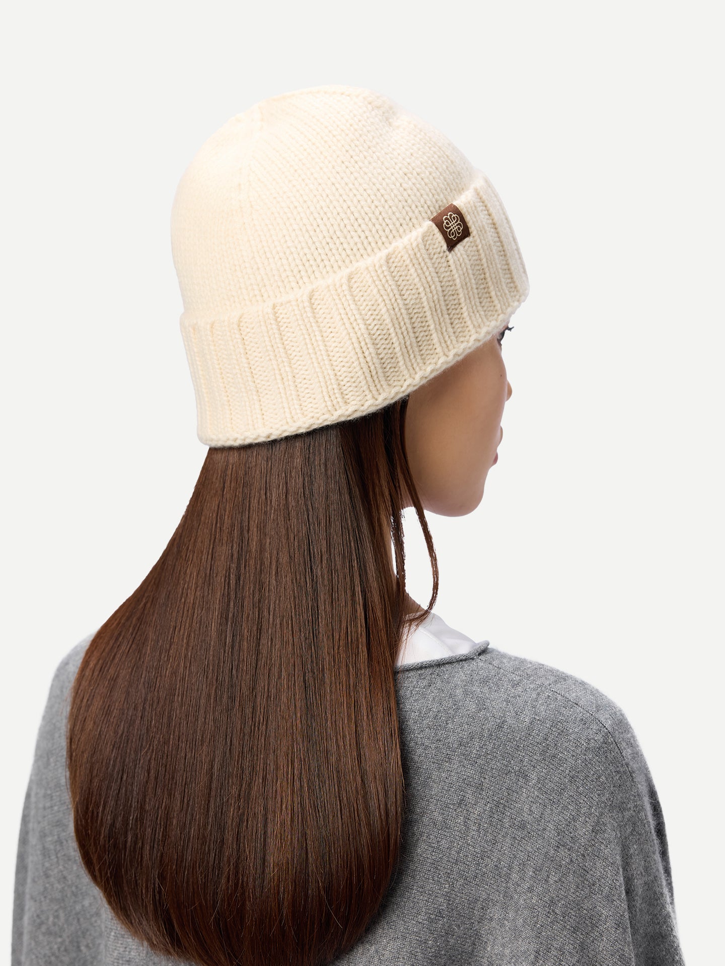 Unisex Beanie Off White - Gobi Cashmere