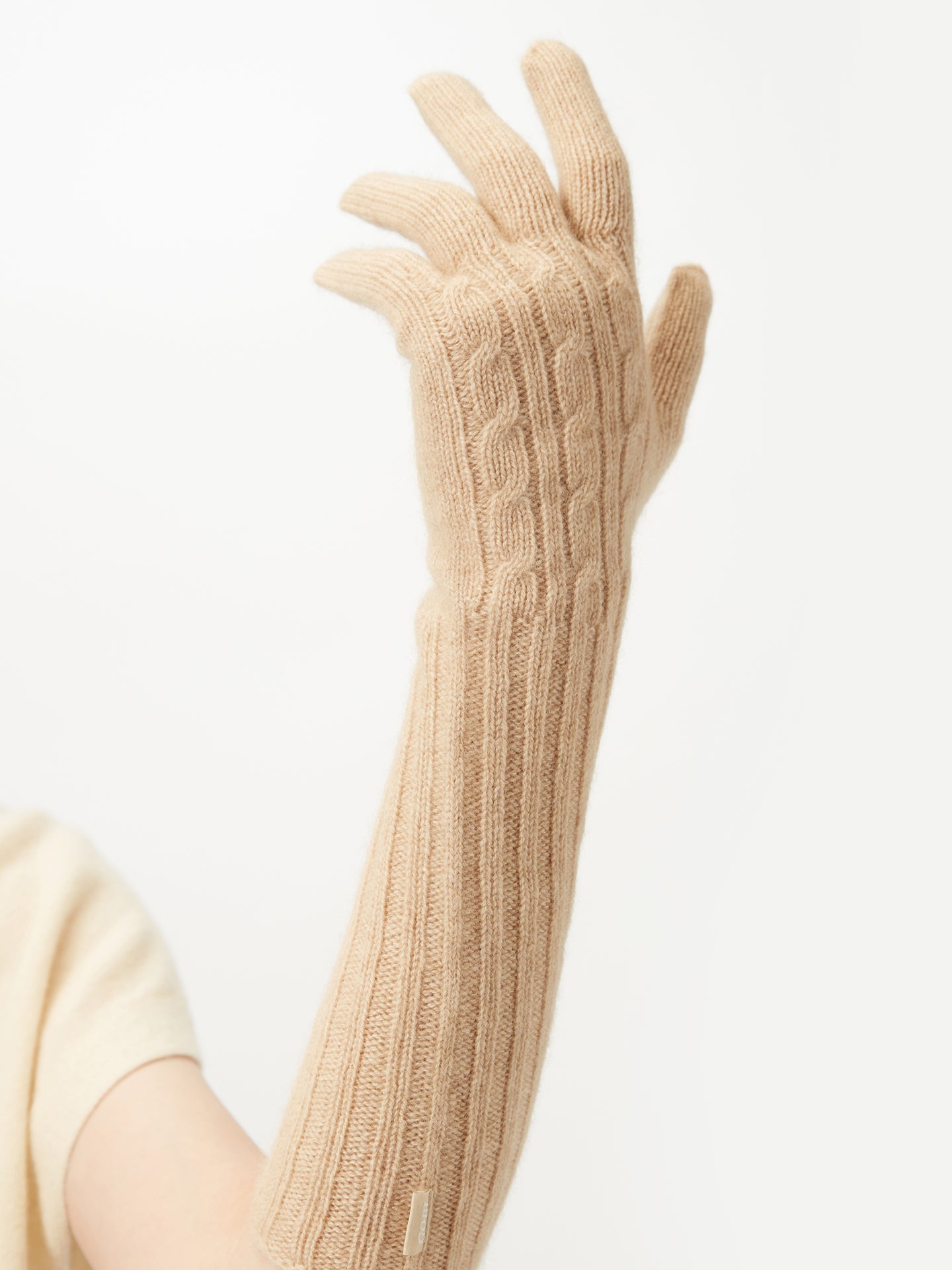 Women's Organic Cashmere Gloves Beige - Gobi Cashmere