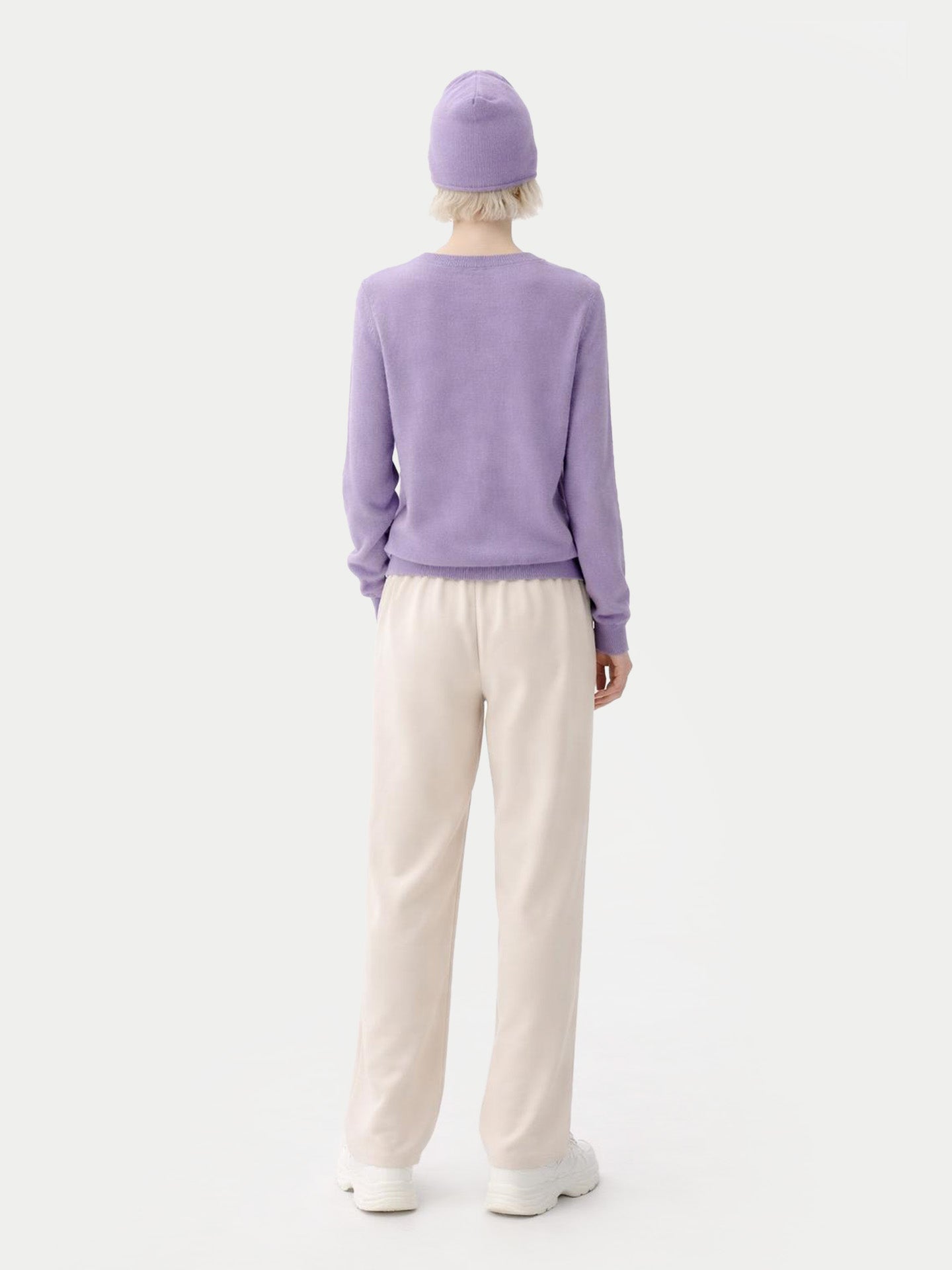 € 99 Cashmere Hat & Sweater Set Purple Ash - Gobi Cashmere