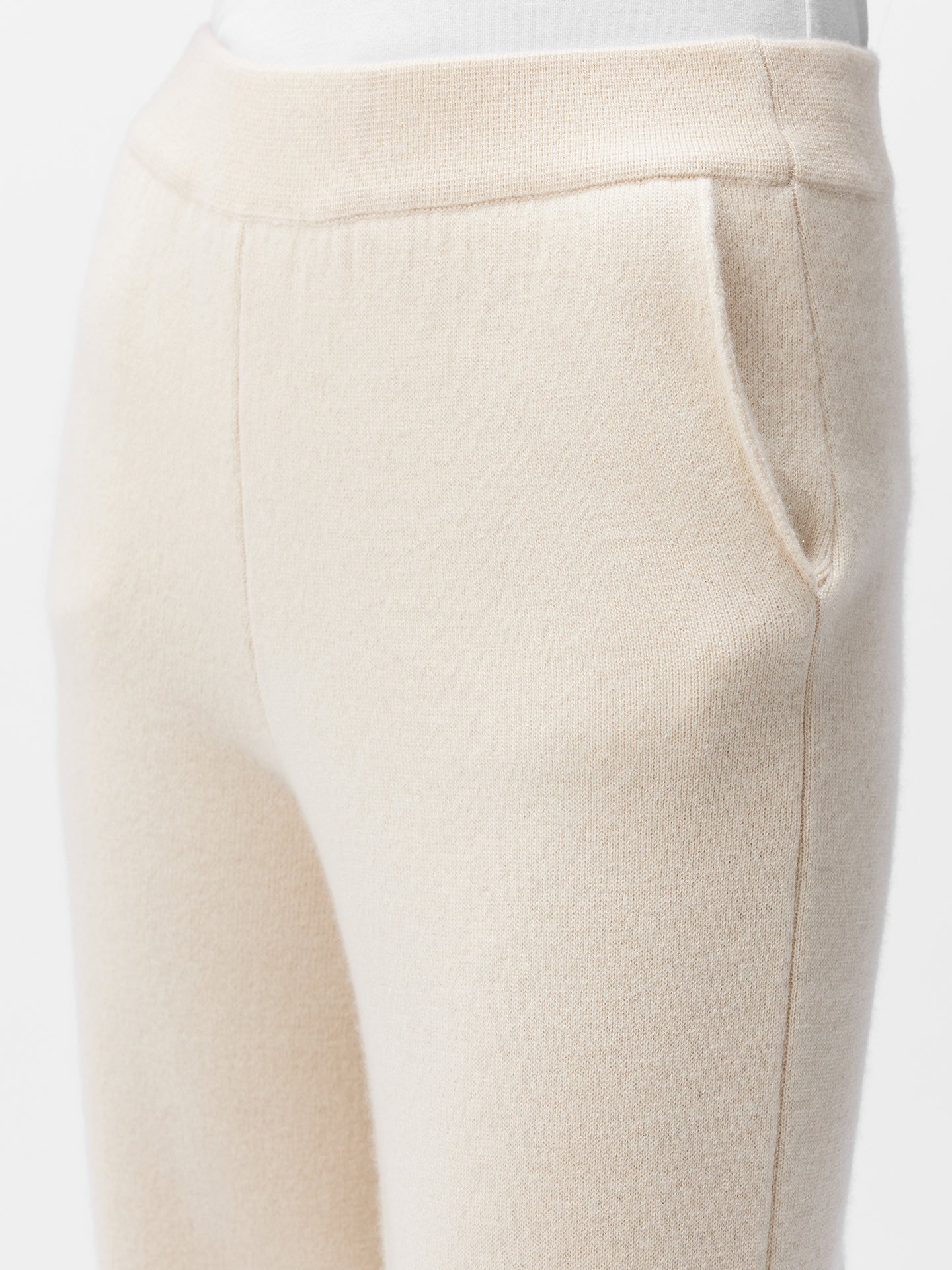 Women's Organic Cashmere Wide-Leg Pants Off White - Gobi Cashmere