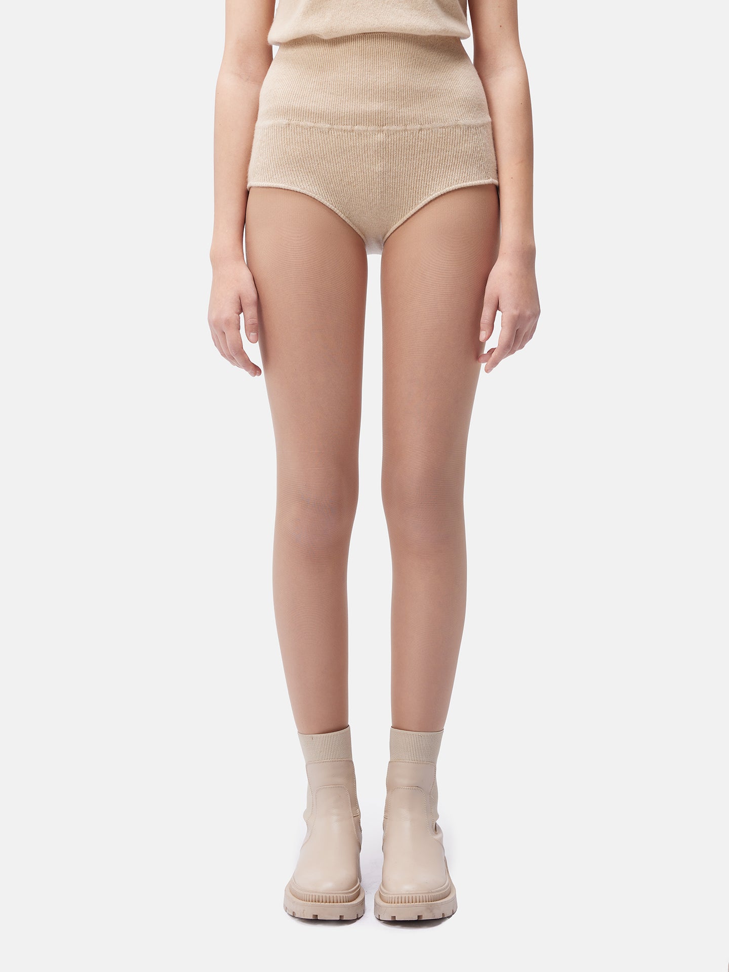 Women's Organic Colour Cashmere Underwear Beige - Gobi Cashmere