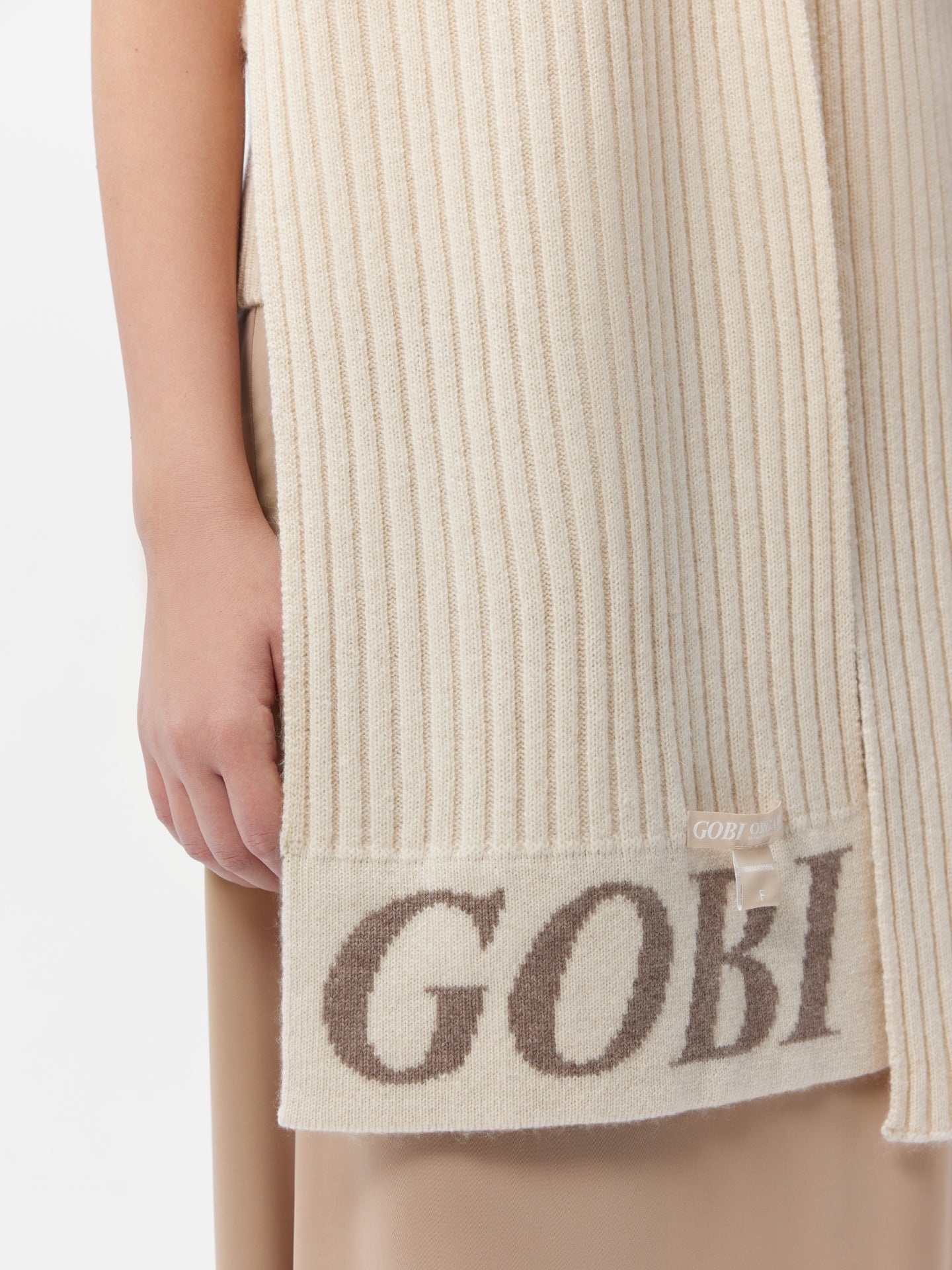 Unisex Responsible Cashmere Scarf Off White - Gobi Cashmere