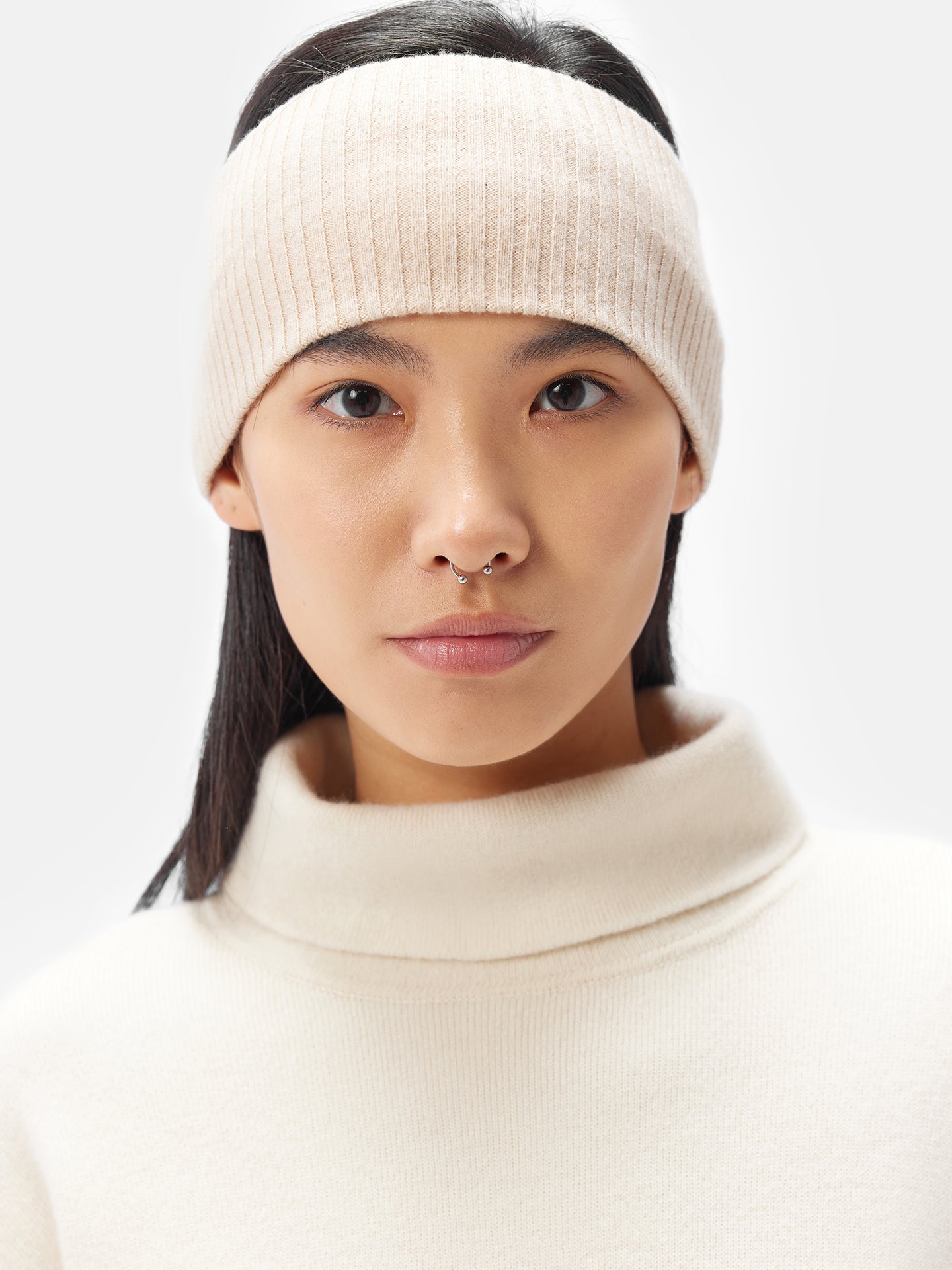 Unisex Responsible Cashmere Headband Beige - Gobi Cashmere