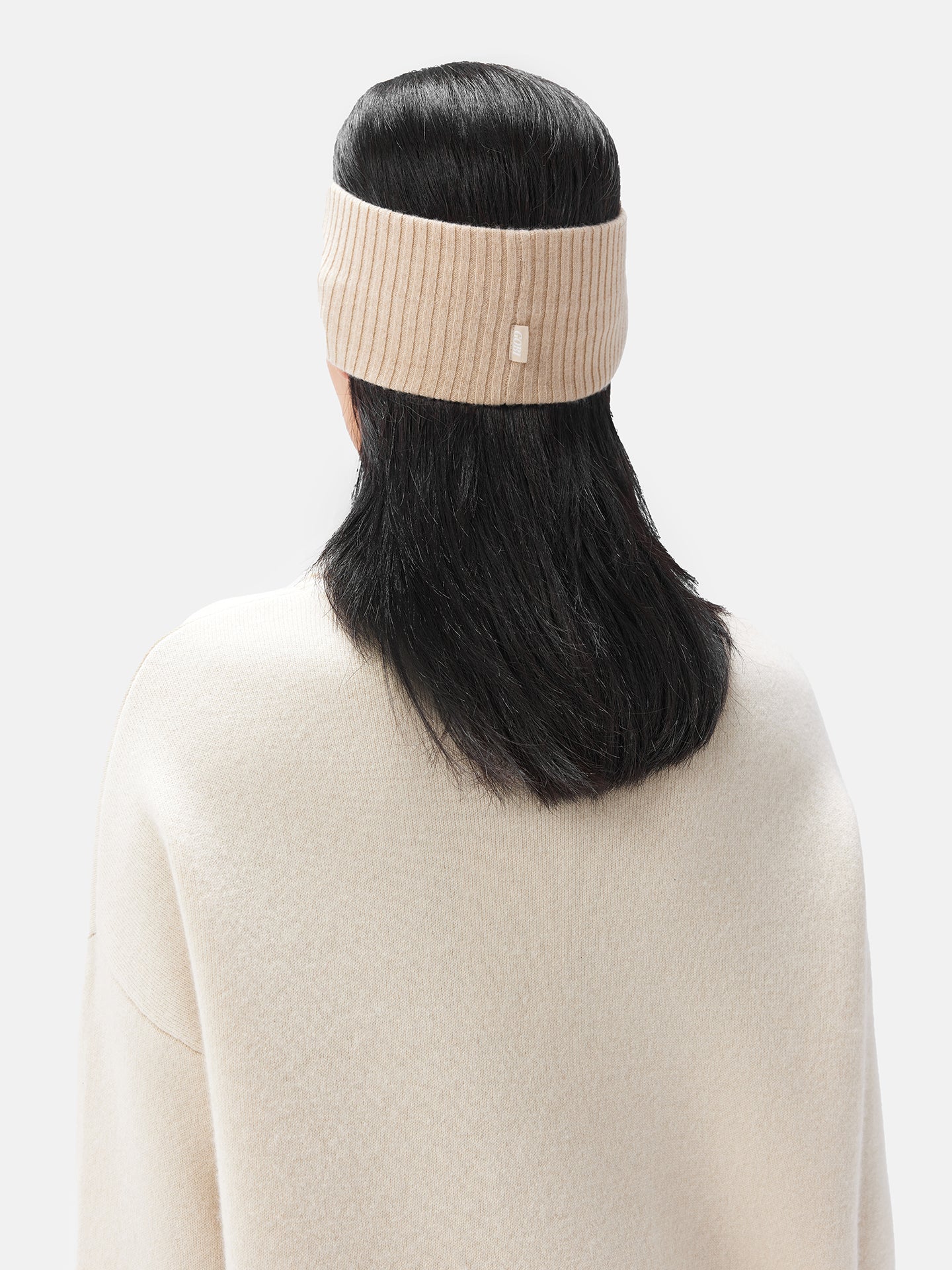 Unisex Responsible Cashmere Headband Beige - Gobi Cashmere