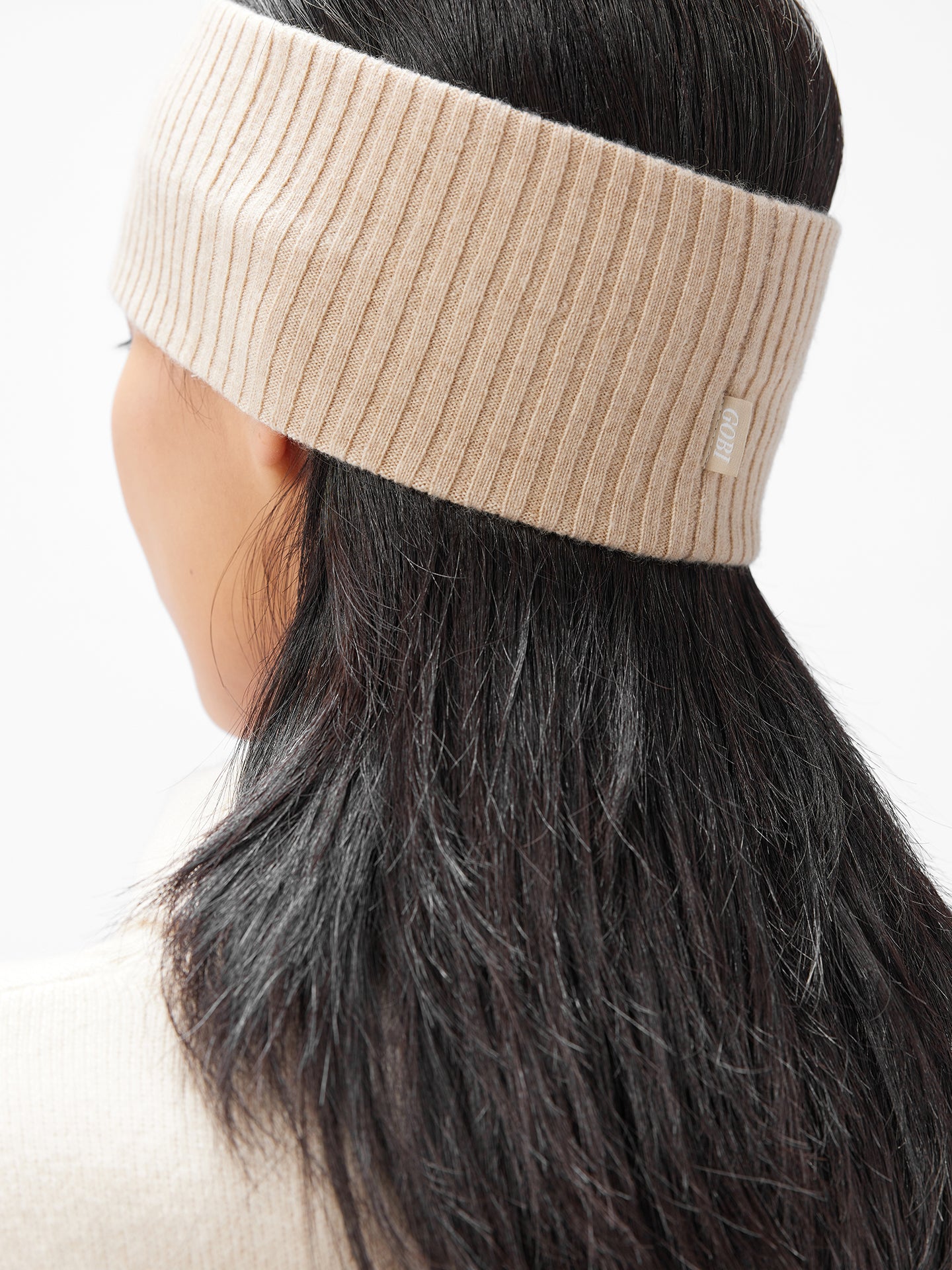 Unisex Responsible Cashmere Headband Beige - Gobi Cashmere