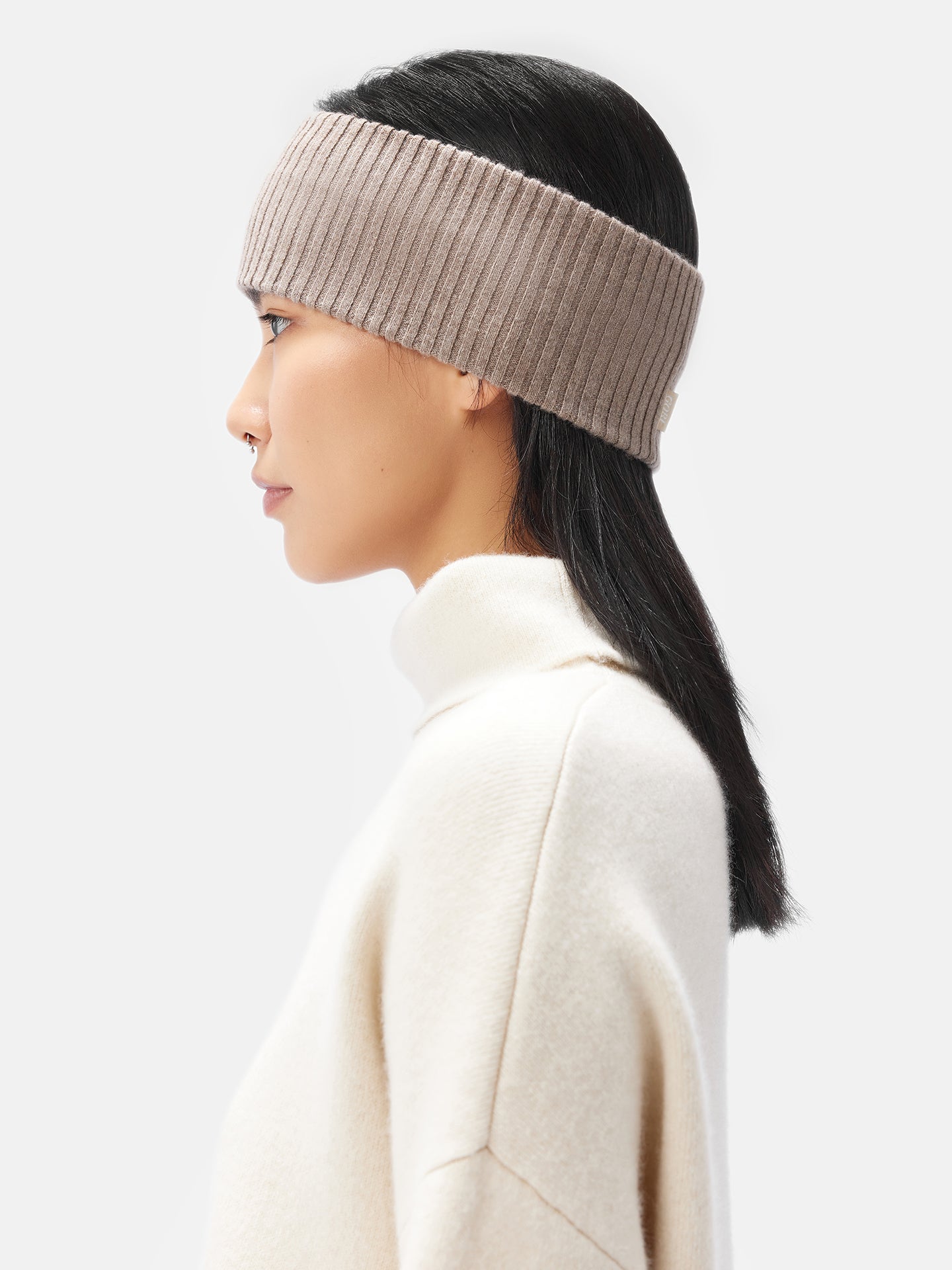 Unisex Responsible Cashmere Headband Taupe - Gobi Cashmere