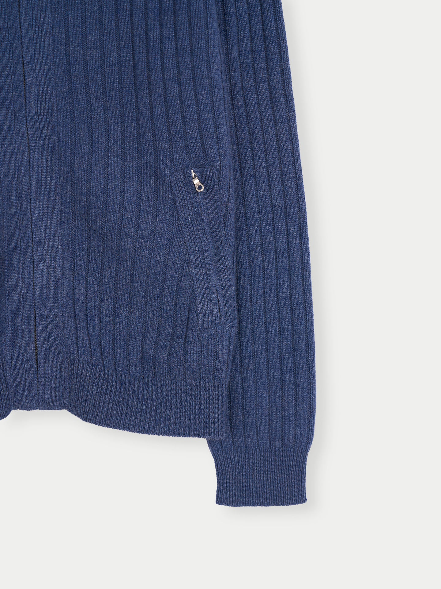 Men's Full-Zipper Cashmere Cardigan Crown Blue - Gobi Cashmere