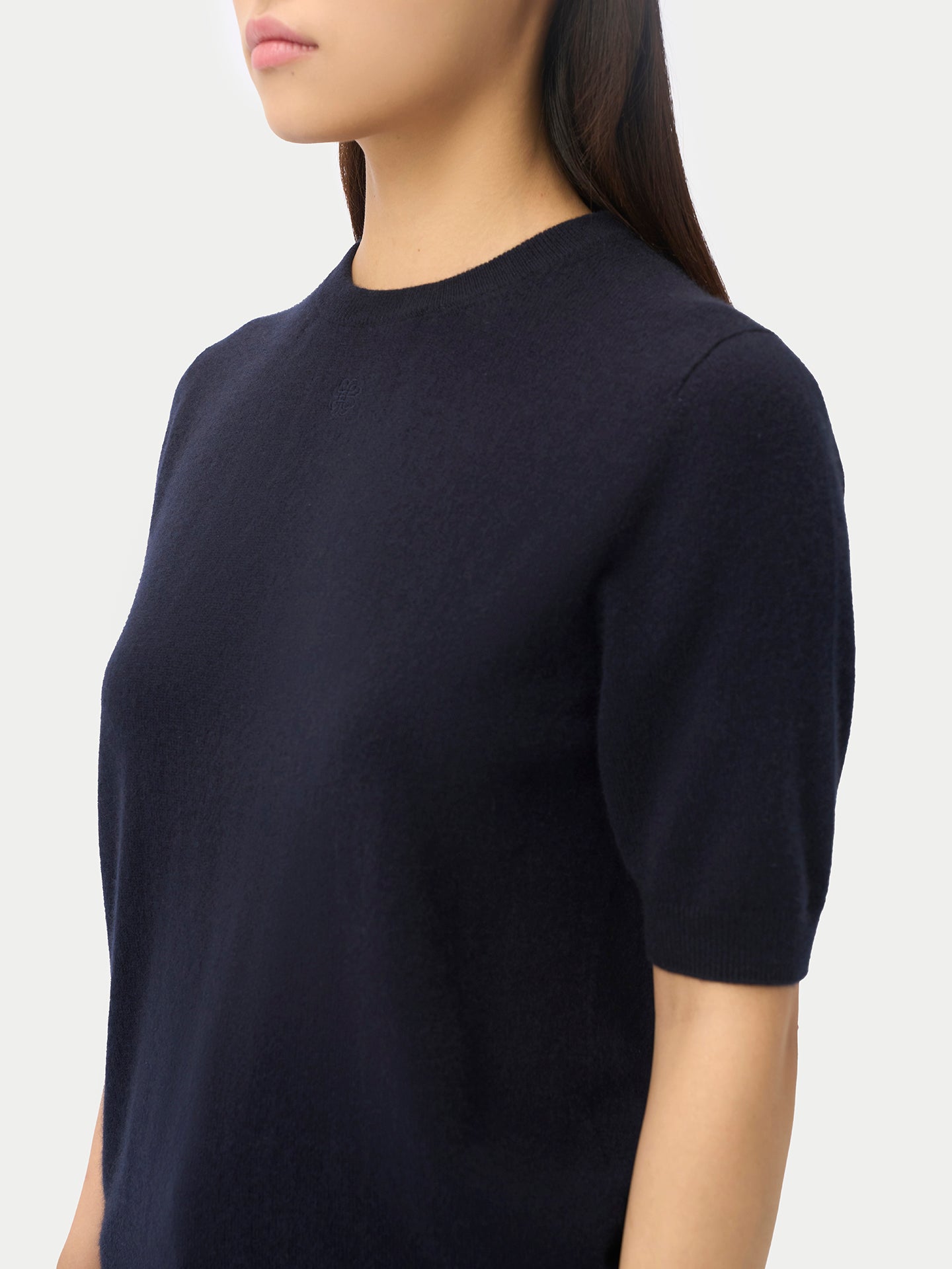 Short-Sleeve Cashmere Sweater