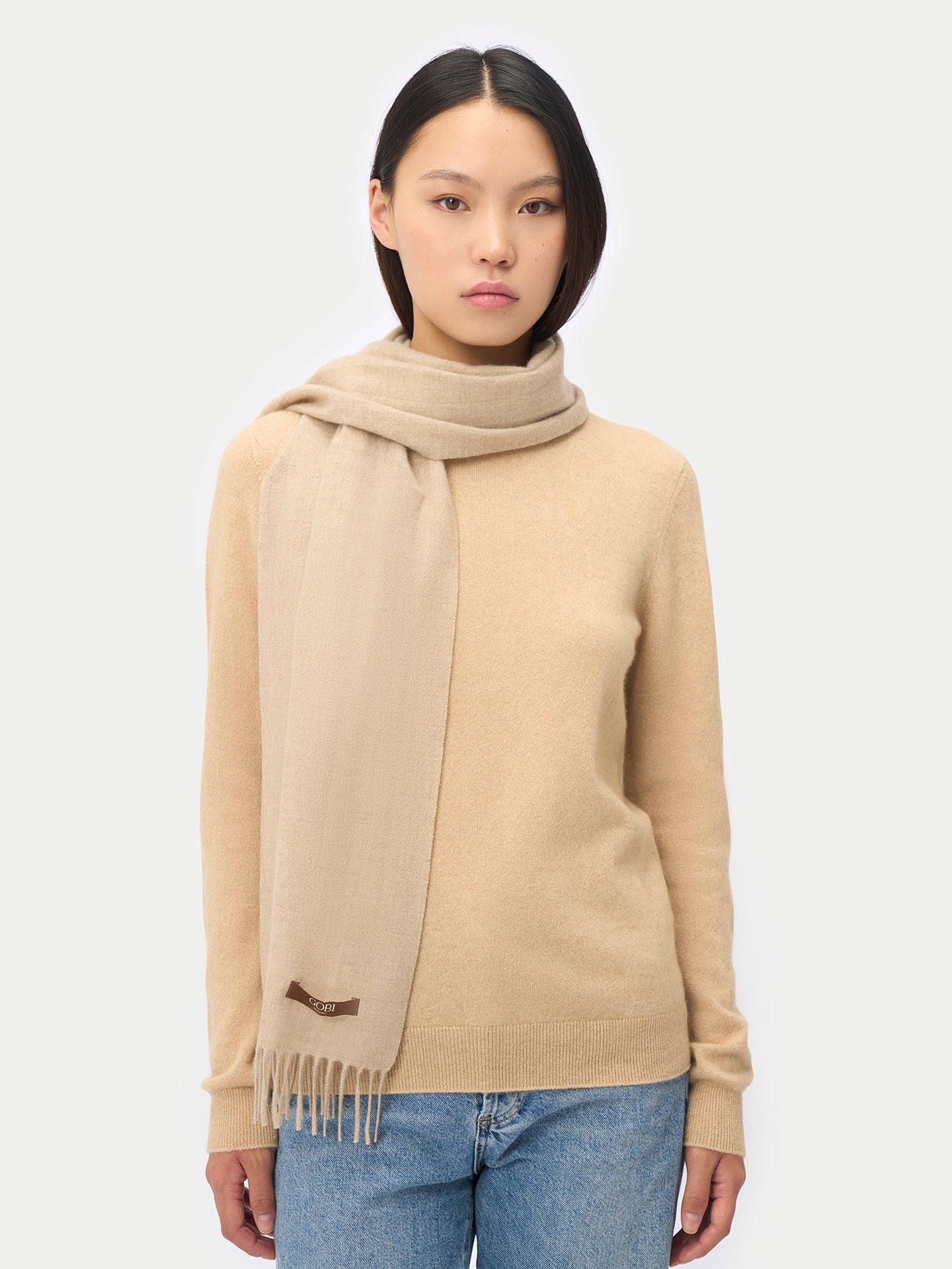 Organic Colour Cashmere Woven Scarf