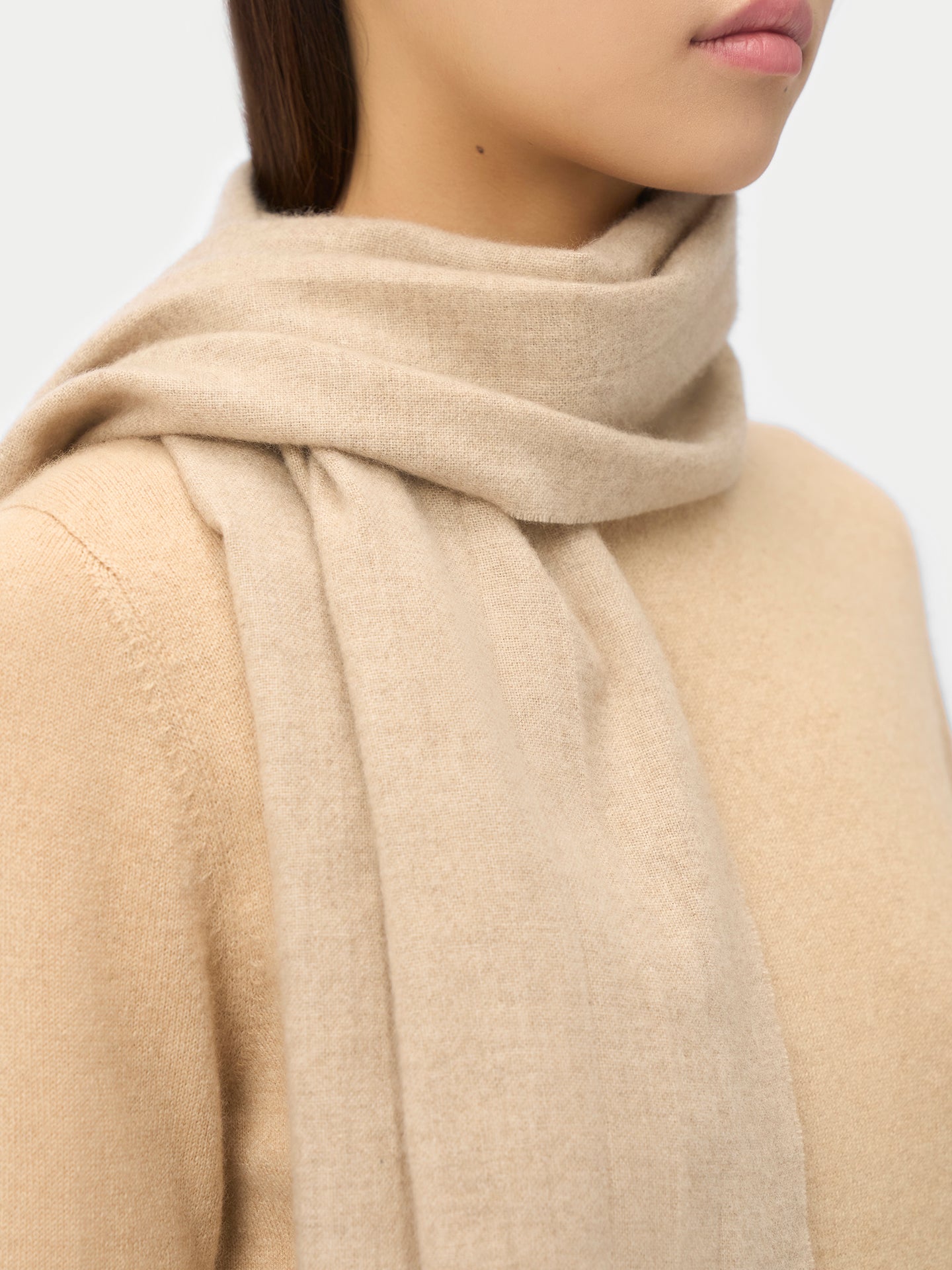 Organic Colour Cashmere Woven Scarf