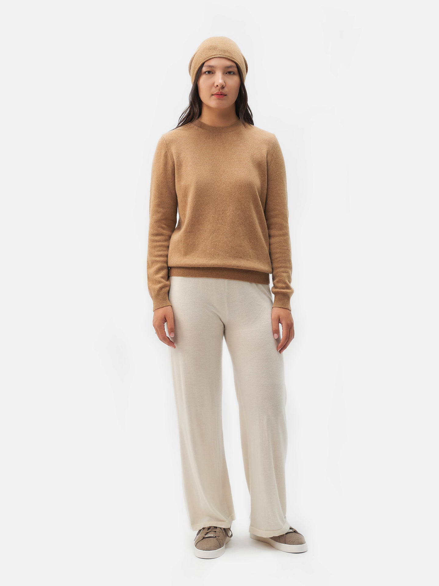 Women's Cashmere €99 Hat & Sweater Set Sheepskin - Gobi Cashmere