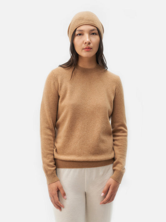 Women's Cashmere €99 Hat & Sweater Set Sheepskin - Gobi Cashmere