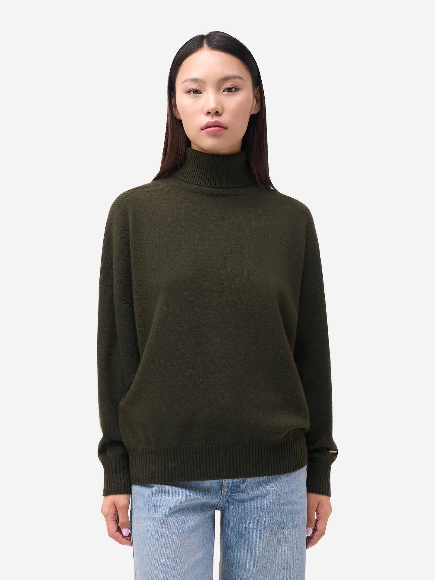 Women T-Neck  Cashmere Sweater