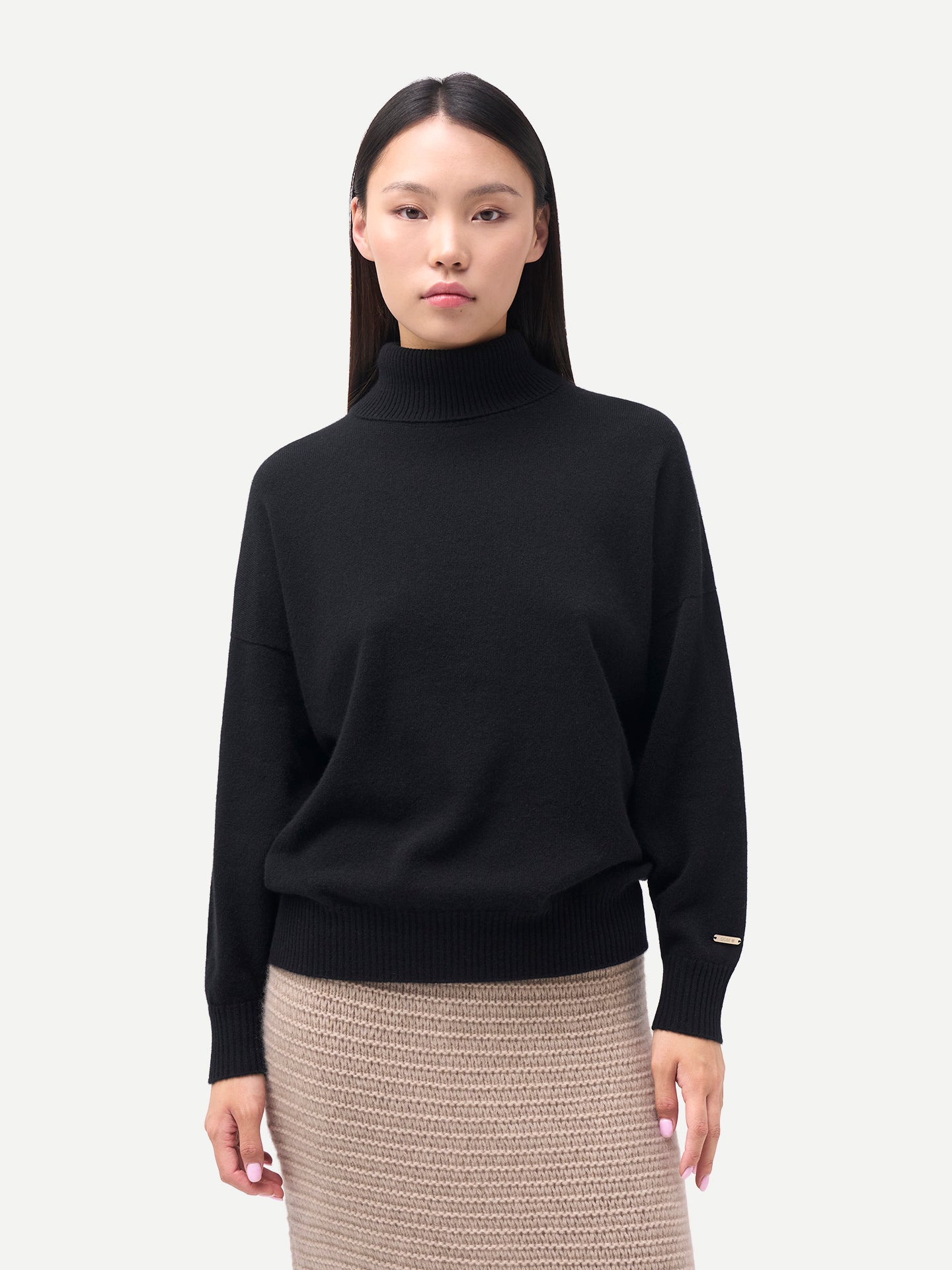 Women T-Neck  Cashmere Sweater