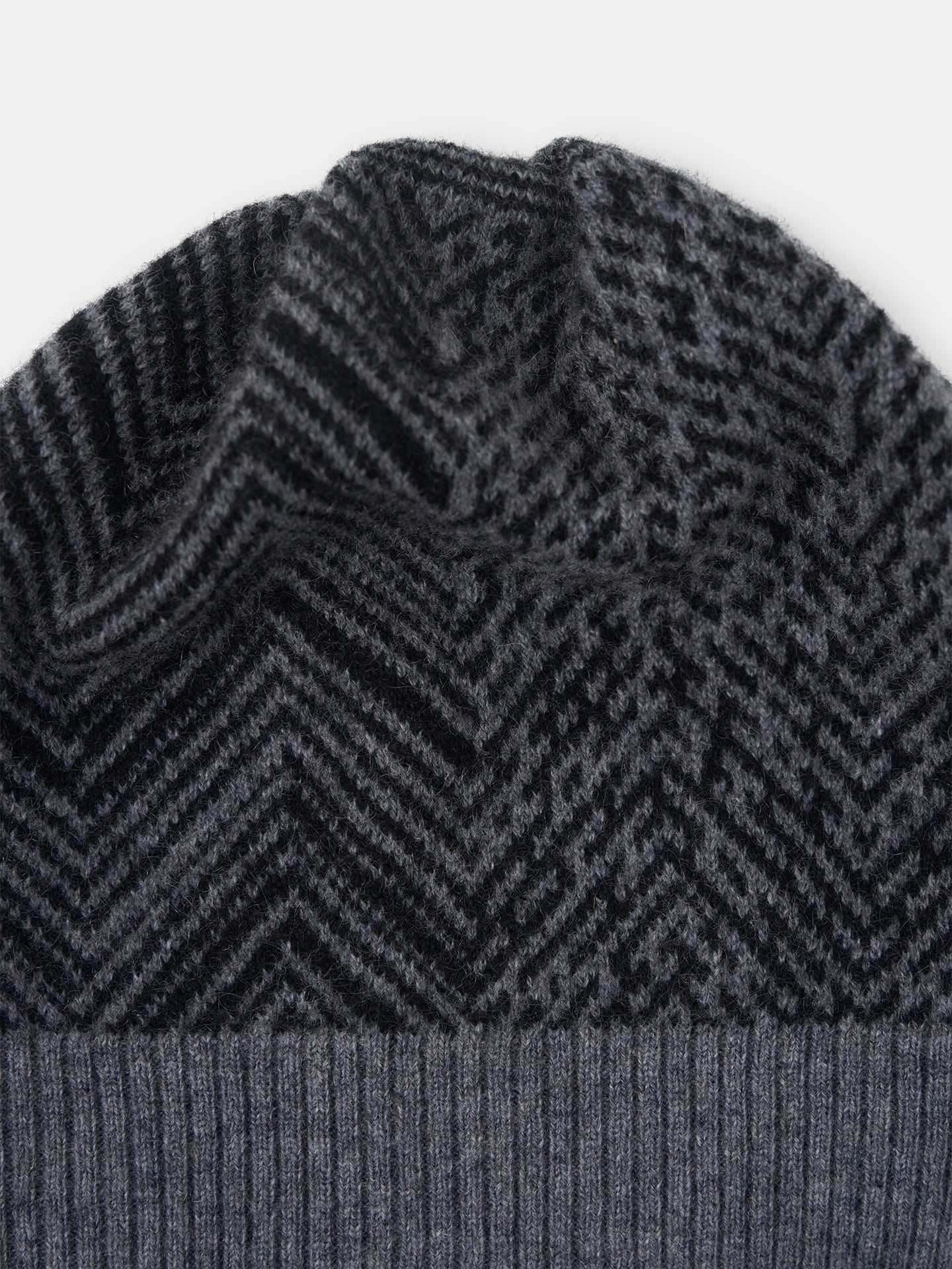 Unisex Cashmere Jacquard Knitted Hat Stone Gray - Gobi Cashmere