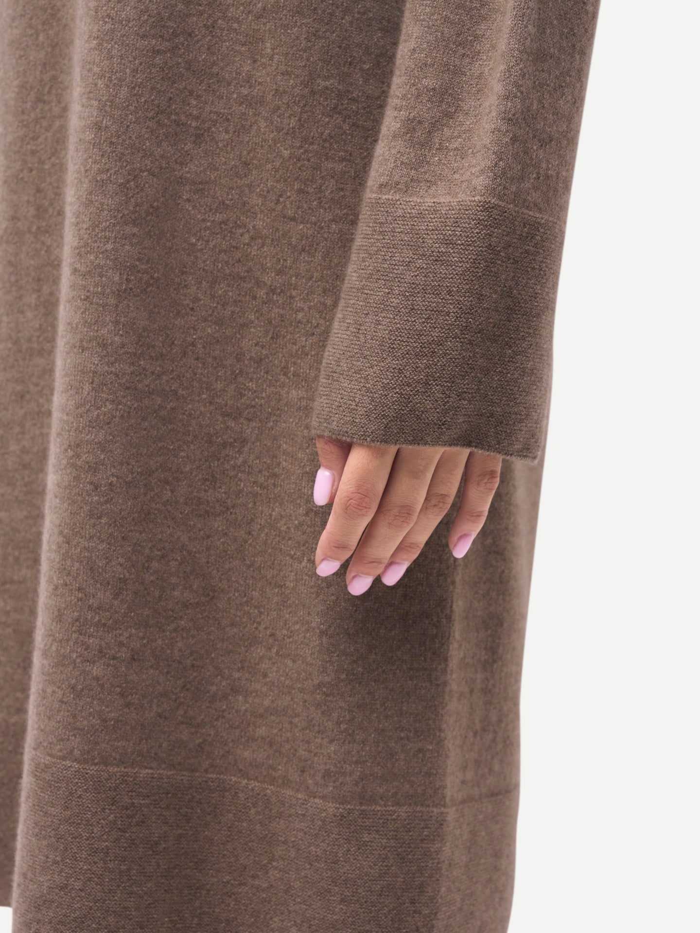 Organic Colour Seamless Crewneck Cashmere Dress
