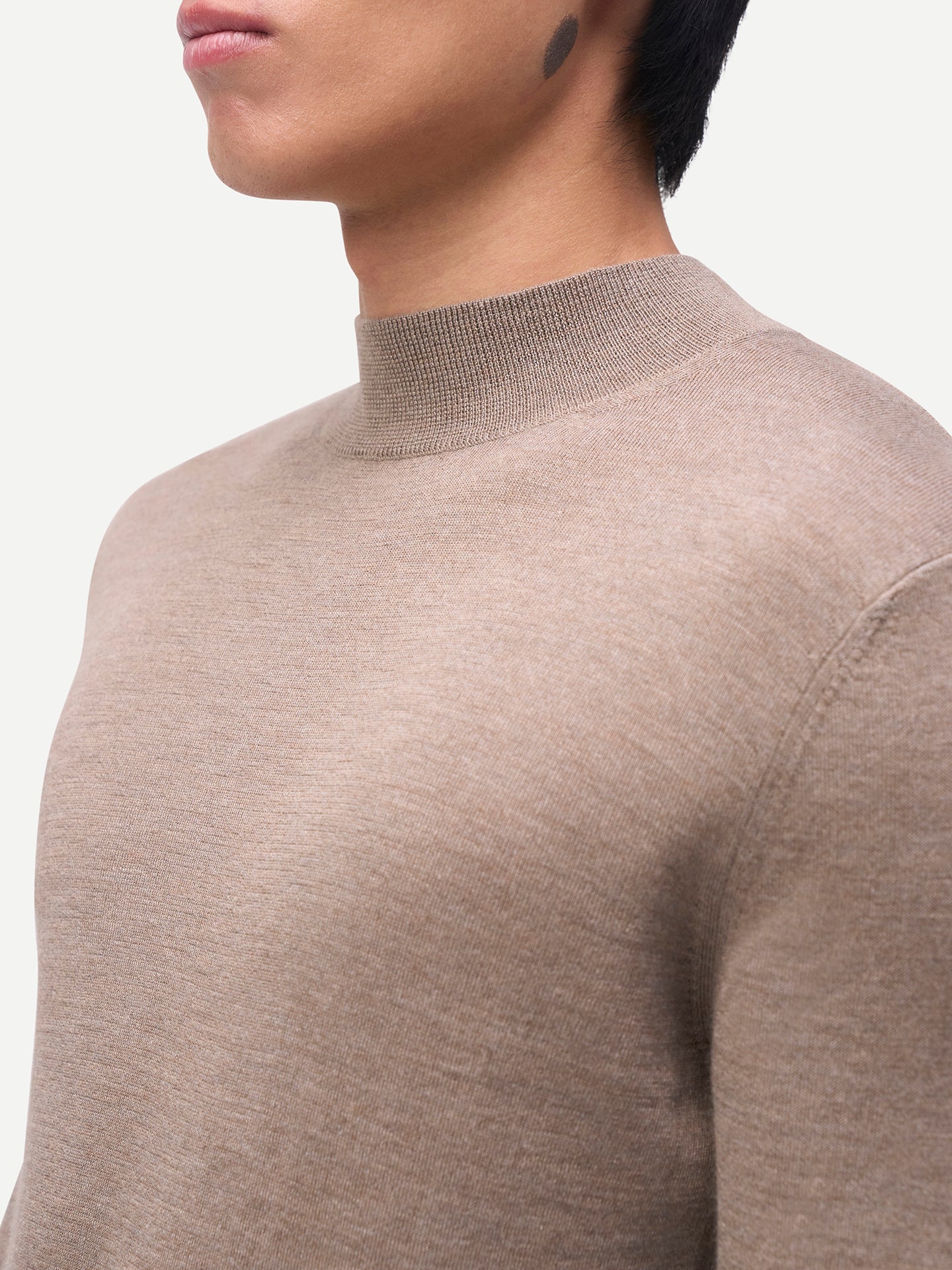 Men Cashmere Silk High Neck  Sweater