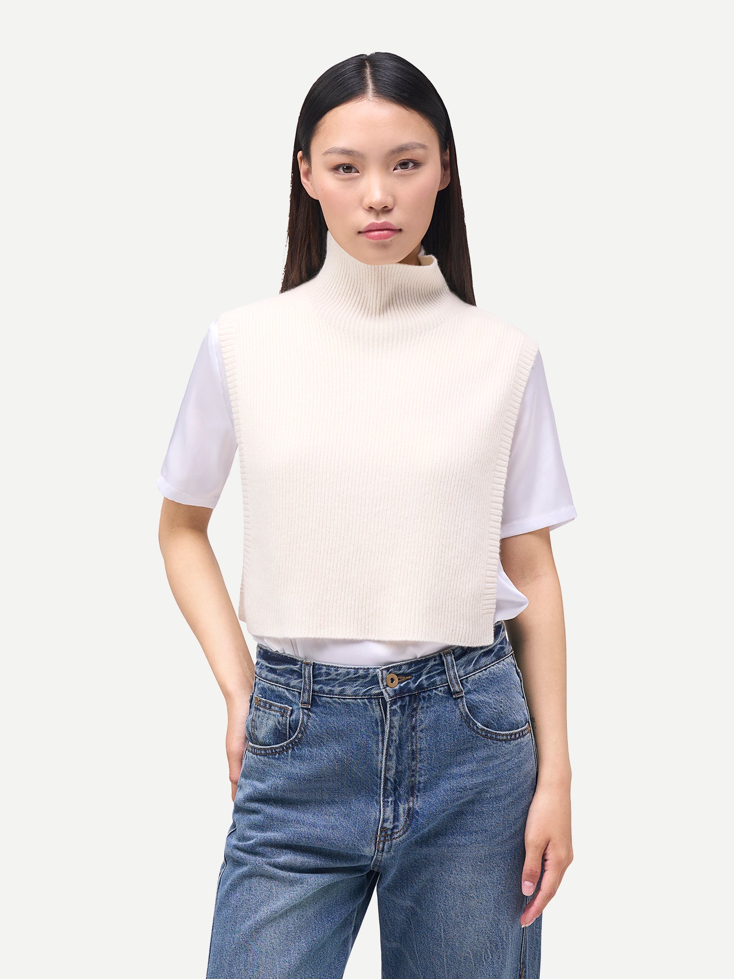 High Neck Cashmere Scarf Shawl