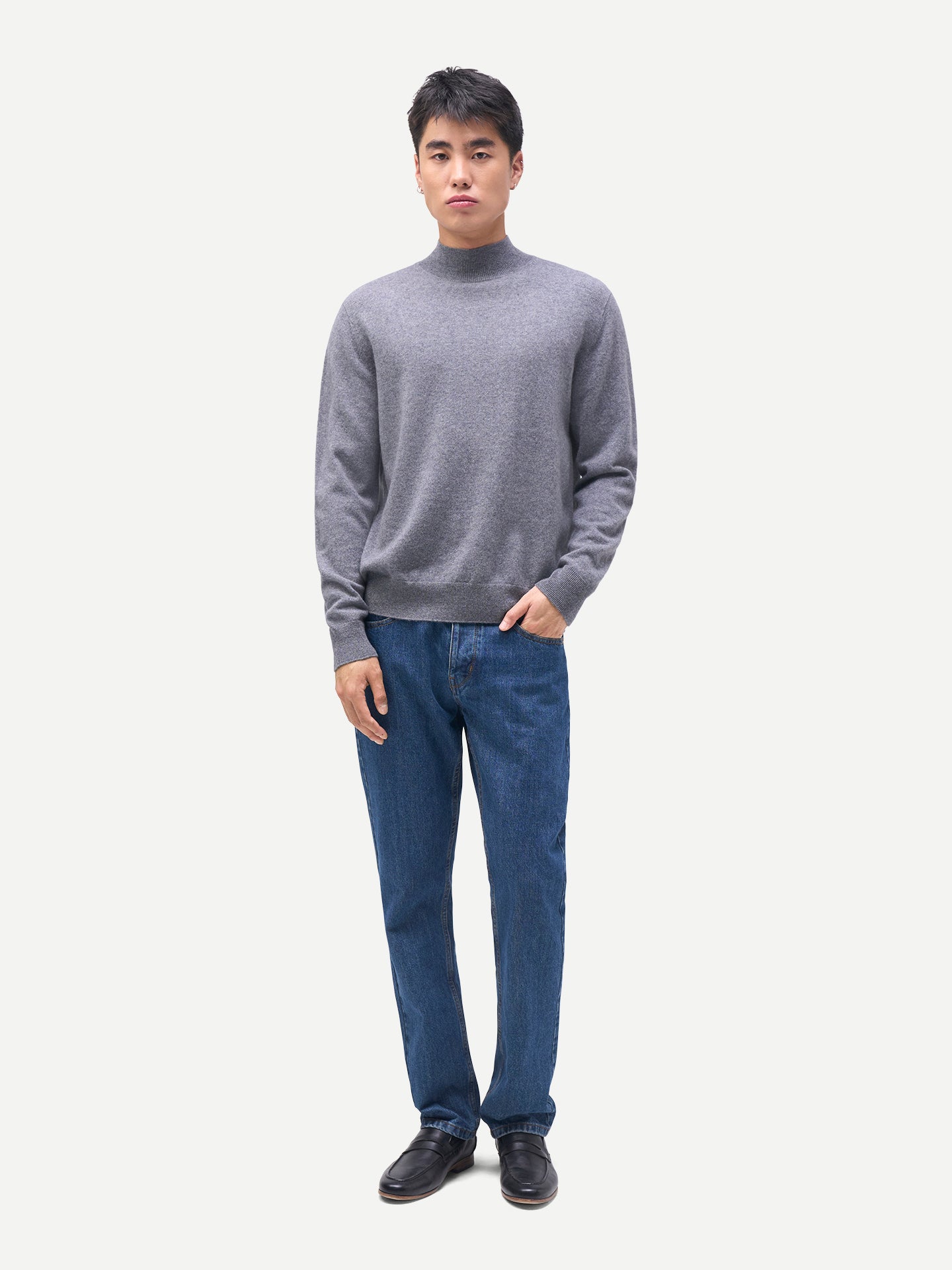 Timeless Mock Neck Cashmere Sweater