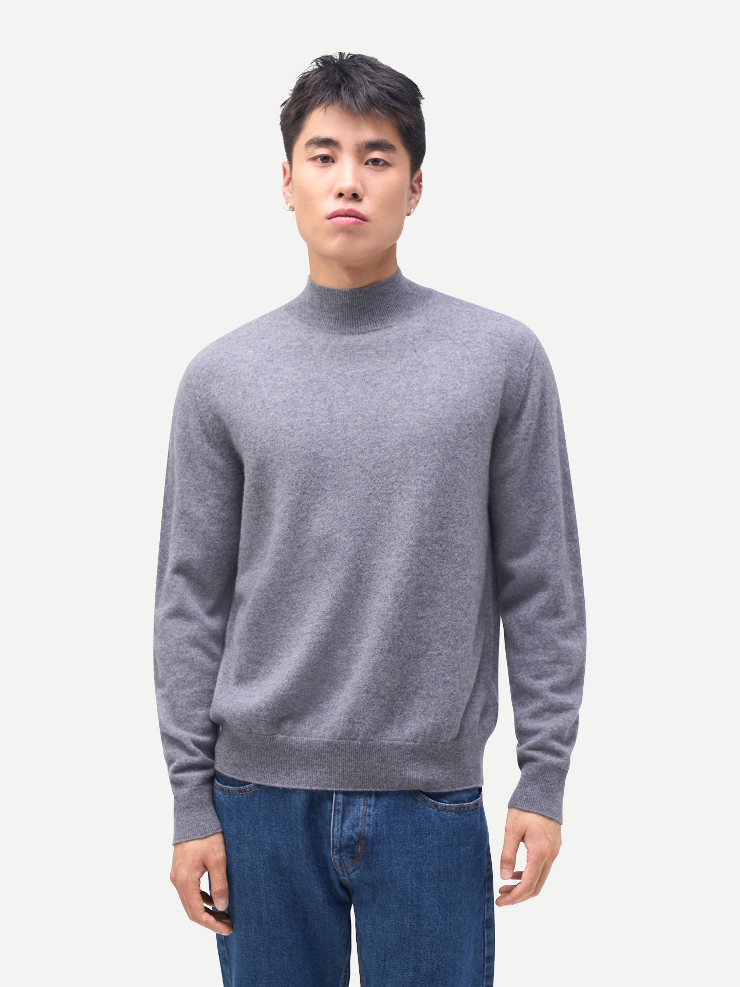 Timeless Mock Neck Cashmere Sweater