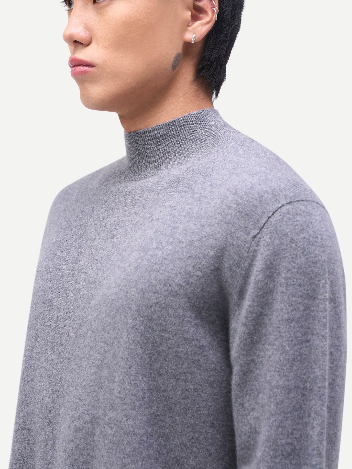 Timeless Mock Neck Cashmere Sweater