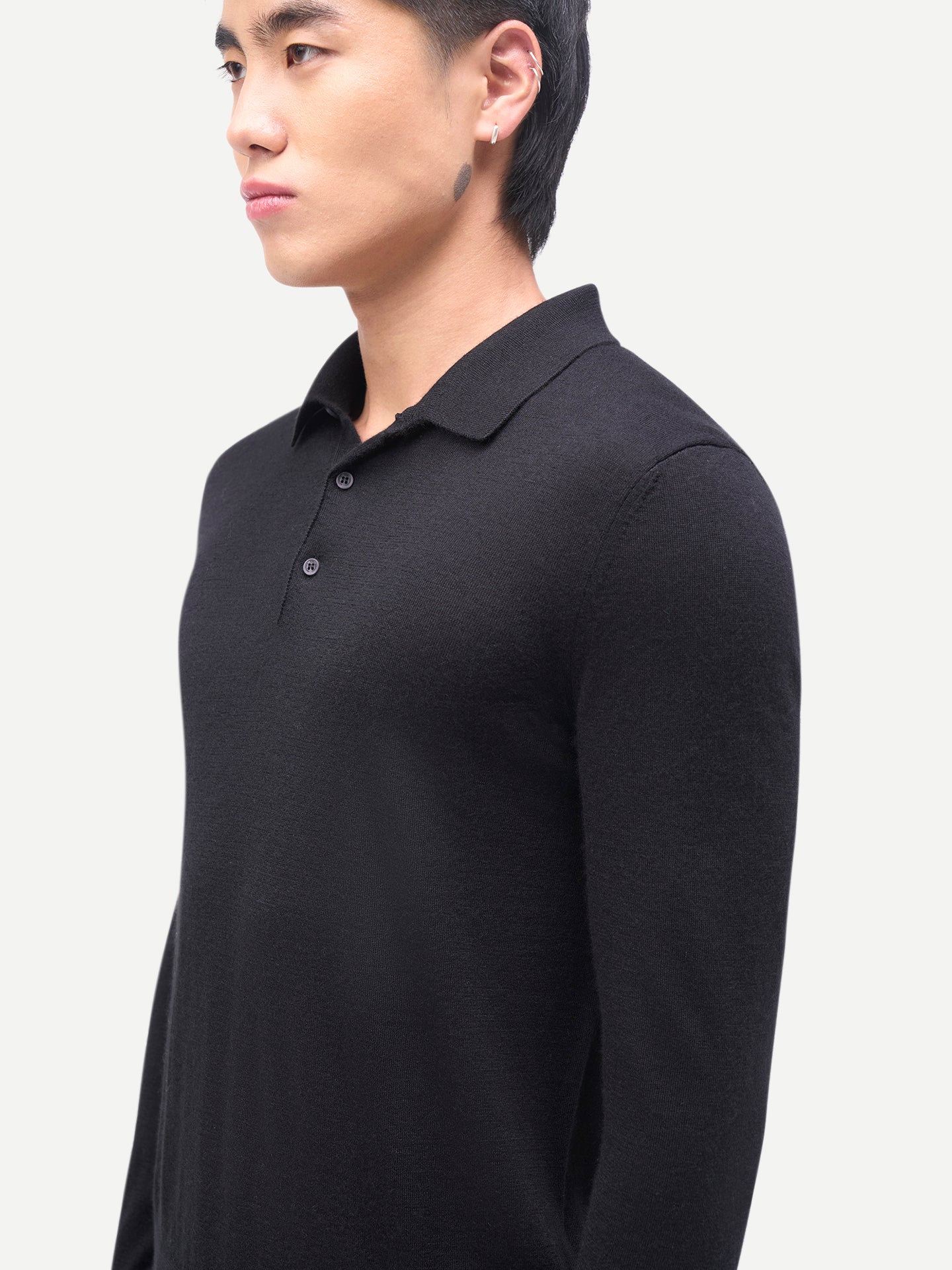 Men Classic Polo Shirt with Long Sleeve