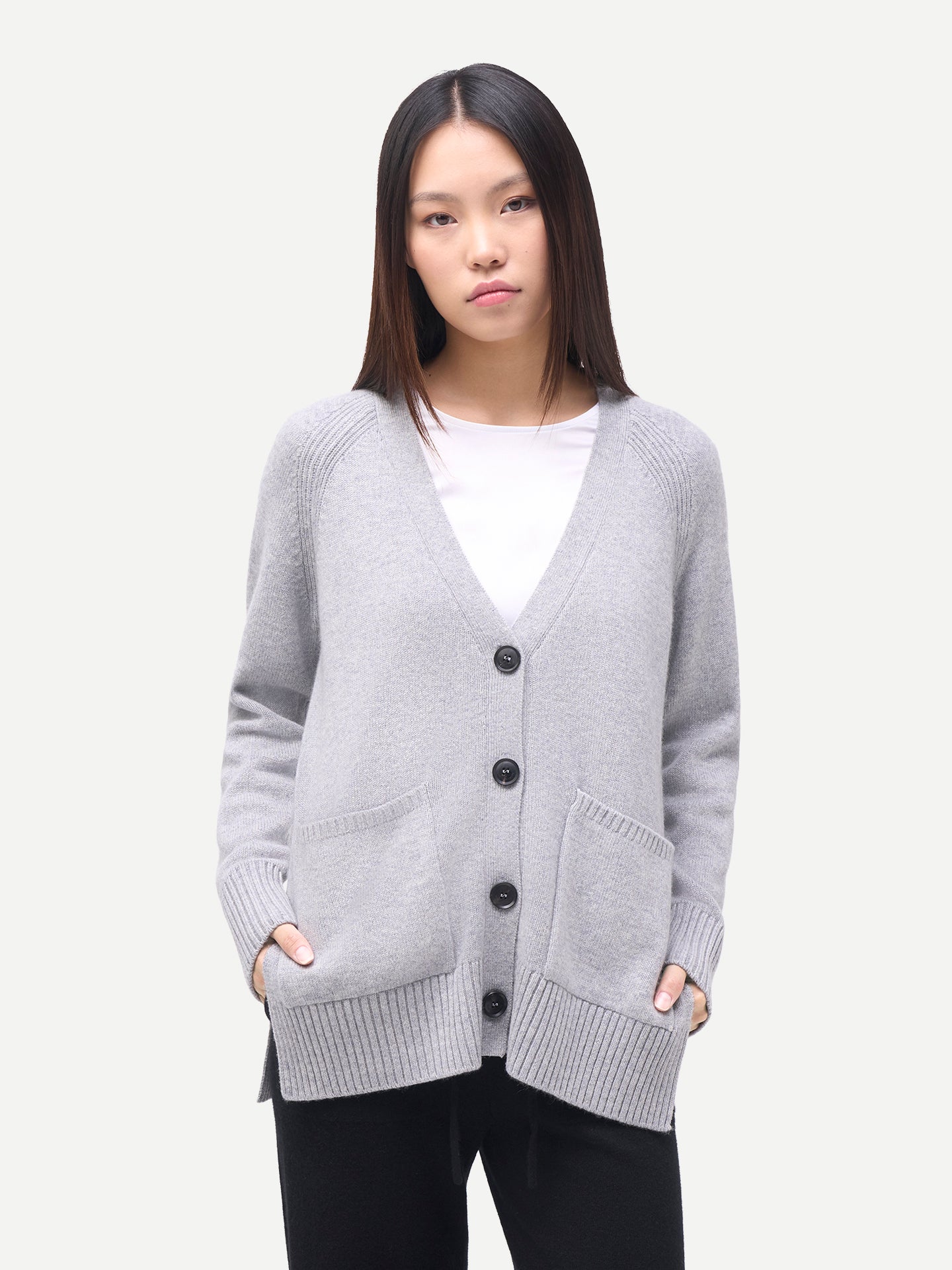 Women's Relaxed-Fit Cashmere Cardigan High Rise - Gobi Cashmere