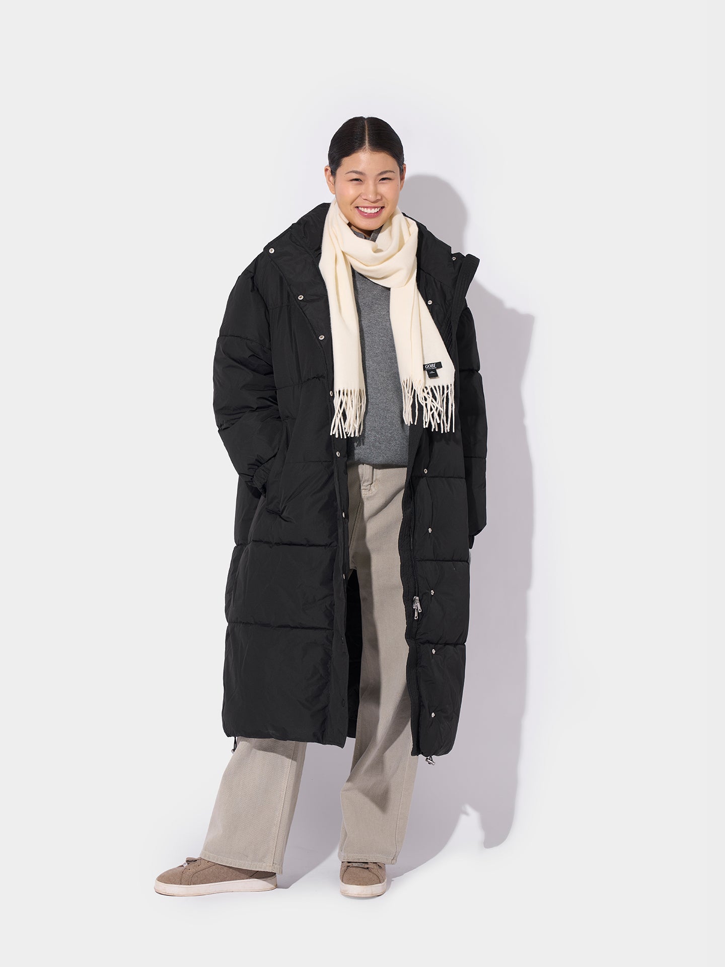 Écharpe avec franges en cachemire pour unisex