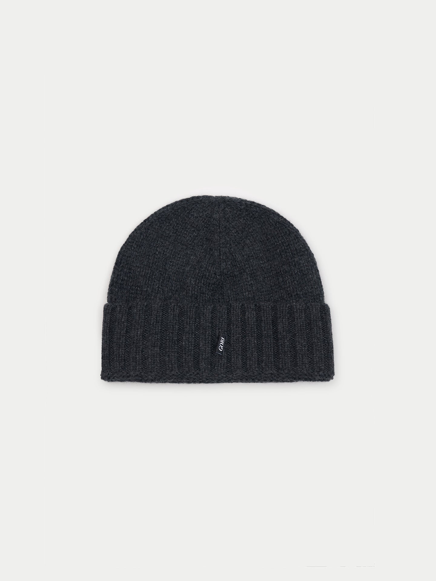 Unisex Cashmere Rib Knit Hat Charcoal - Gobi Cashmere