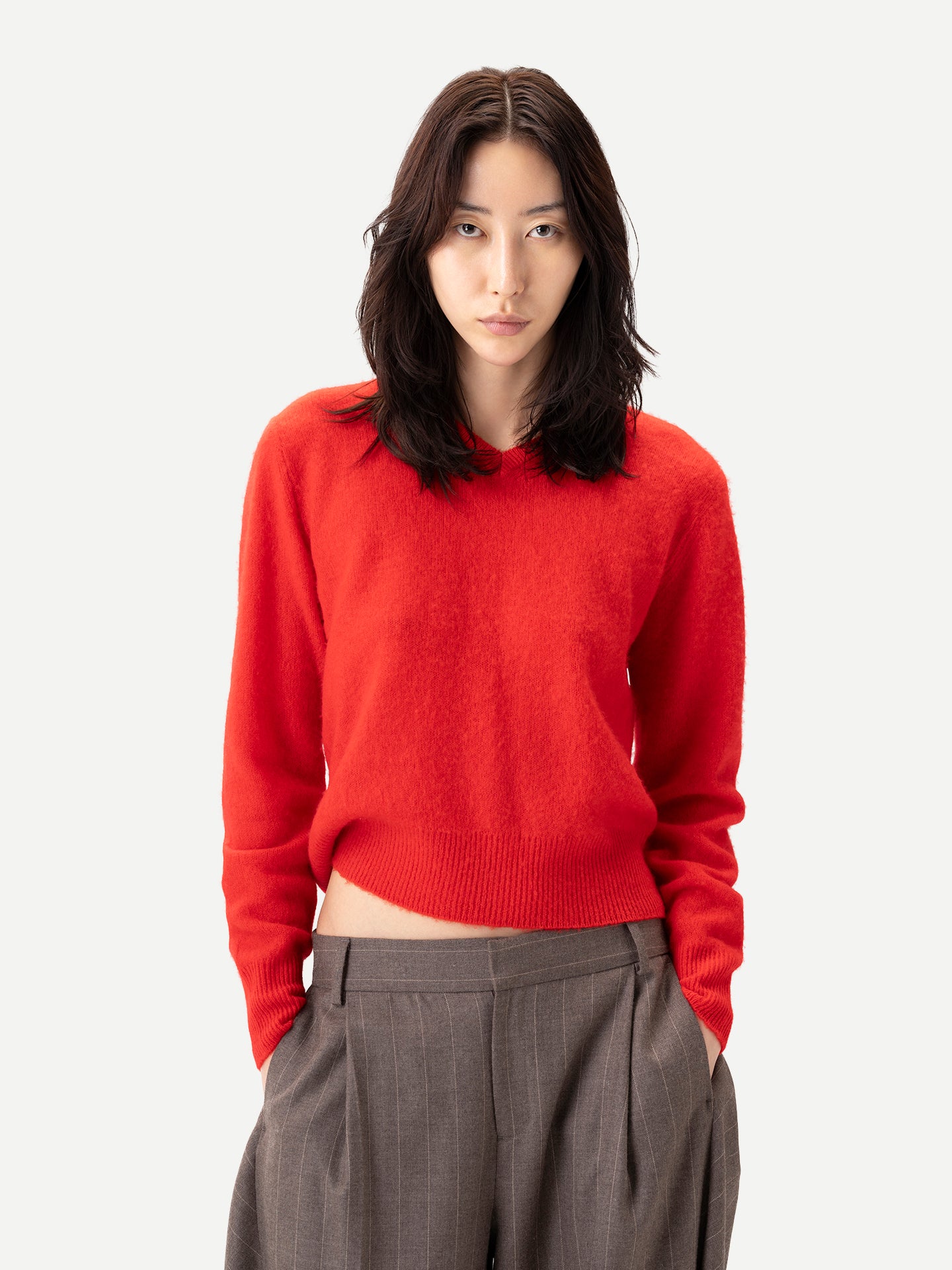 Dual-Collar Cashmere Sweater