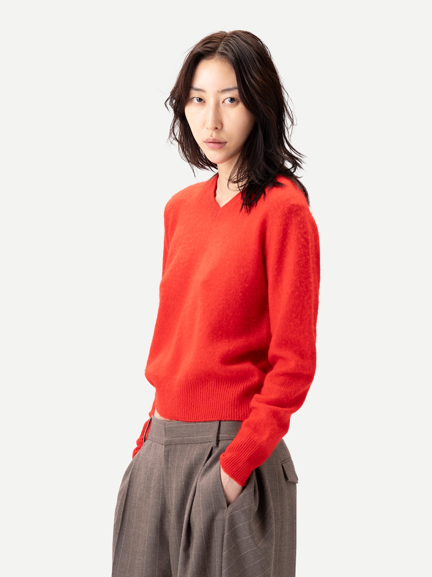 Dual-Collar Cashmere Sweater