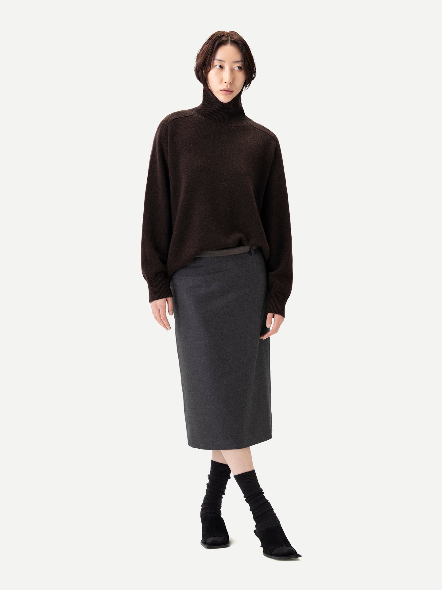 Unisex High-Neck Cashmere Sweater