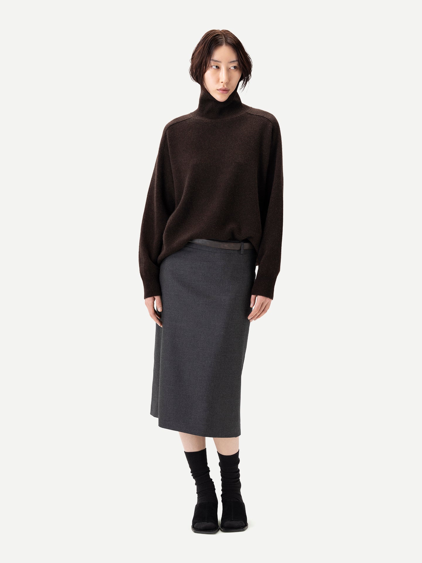 Unisex High-Neck Cashmere Sweater