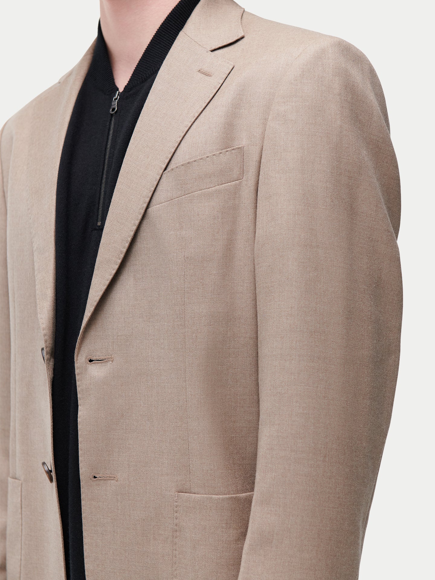 Organic Colour Men's single-breasted cashmere blazer