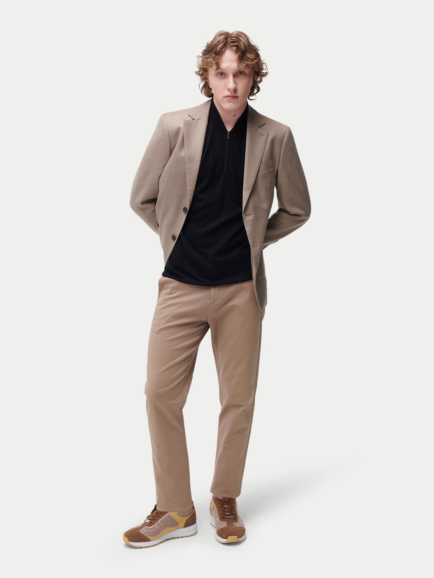 Organic Colour Men's single-breasted cashmere blazer