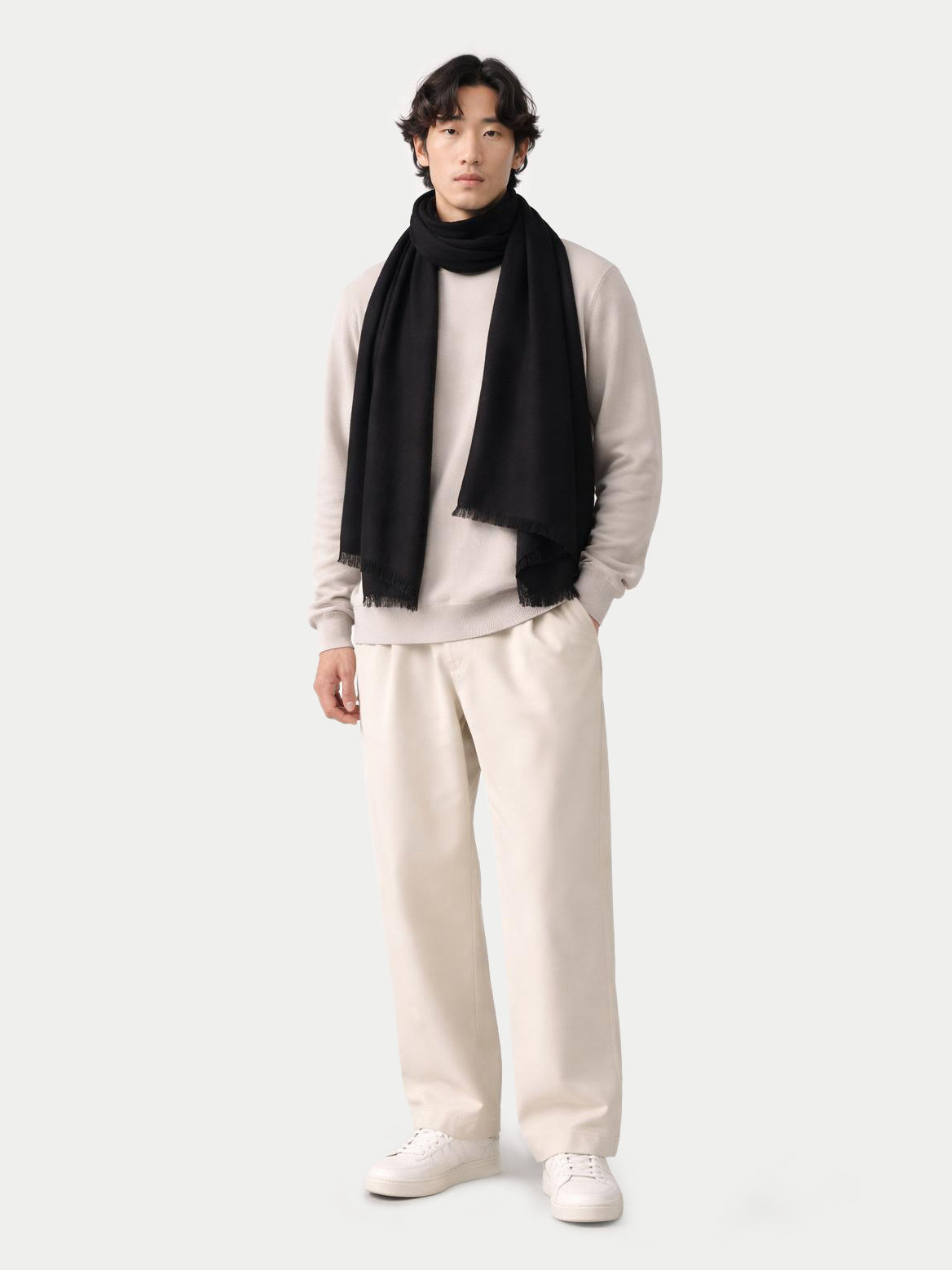 Lightweight Cashmere Woven Scarf