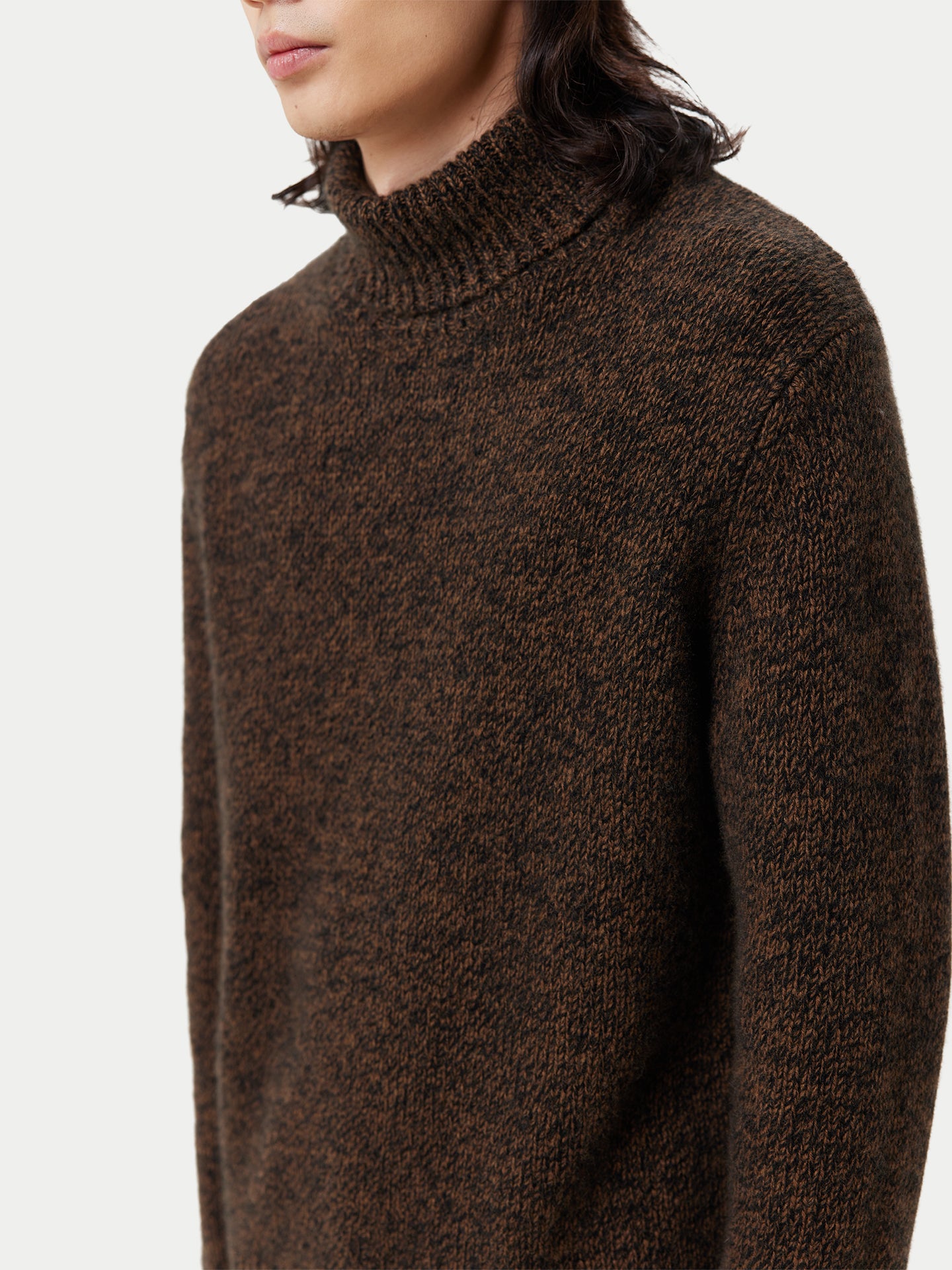 Men's Jersey Knitted Cashmere Sweater Black - Gobi Cashmere